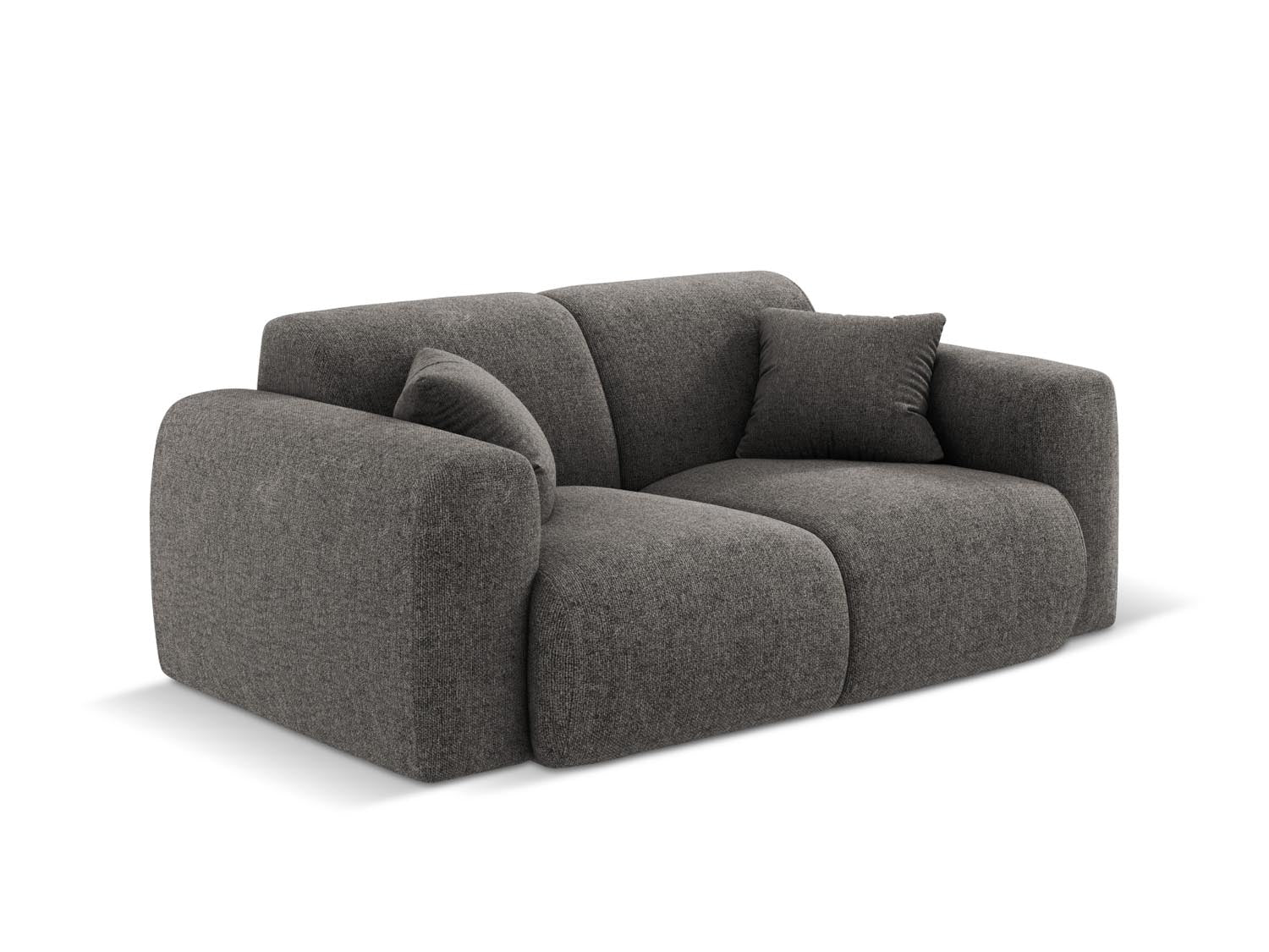 Modernes Nolio 2-Sitzer Sofa in ansprechendem Grau, entworfen von Cosmopolitan Design. Ideal für stilvolle und komfortable Wohnräume.