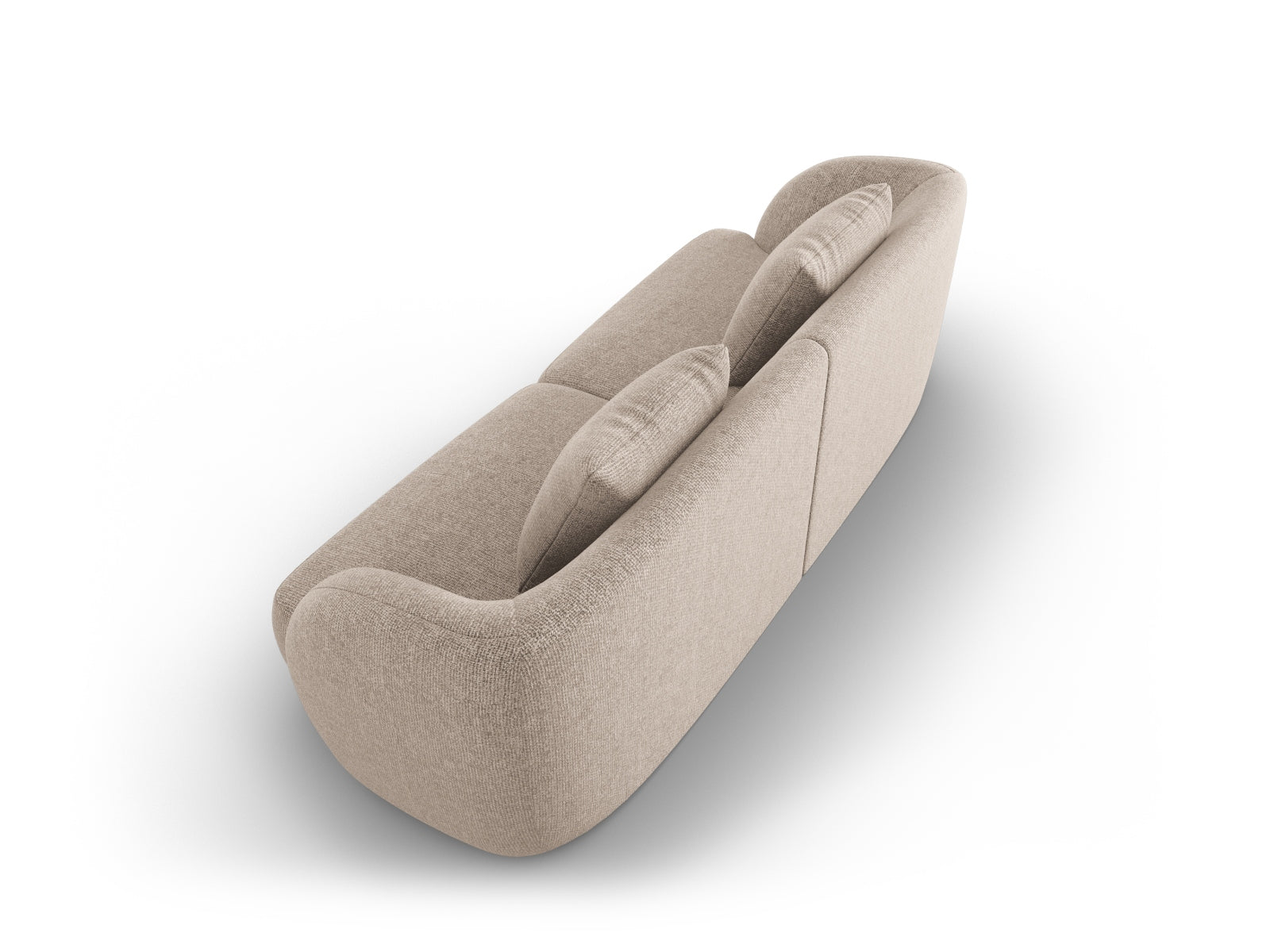 Elegantes 2-Sitzer Sofa Tulum in Beige von Cosmopolitan Design, perfekt für stilvolle Wohnräume und gemütliche Abende.