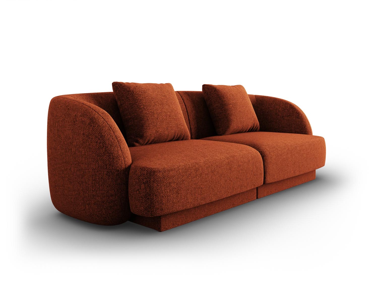 Elegantes Tulum 2-Sitzer Sofa in Terracotta, ideal für stilvolle Wohnräume, präsentiert von Cosmopolitan Design.