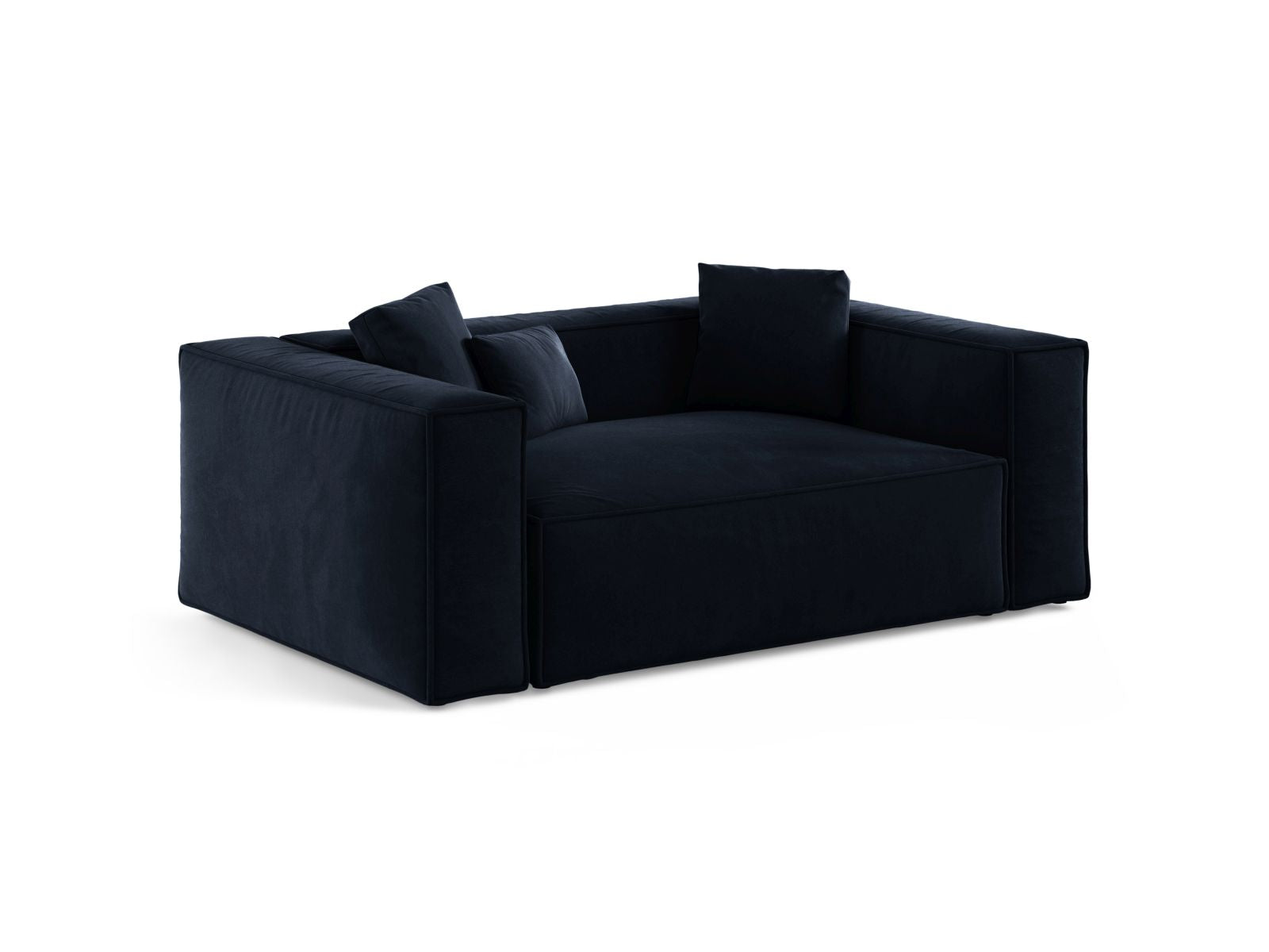 Elegantes 2-Sitzer Sofa Aveiro in Royalblau, stilvoll und modern, ideal für jedes Wohnzimmer, erhältlich bei KAQTU Design AG.