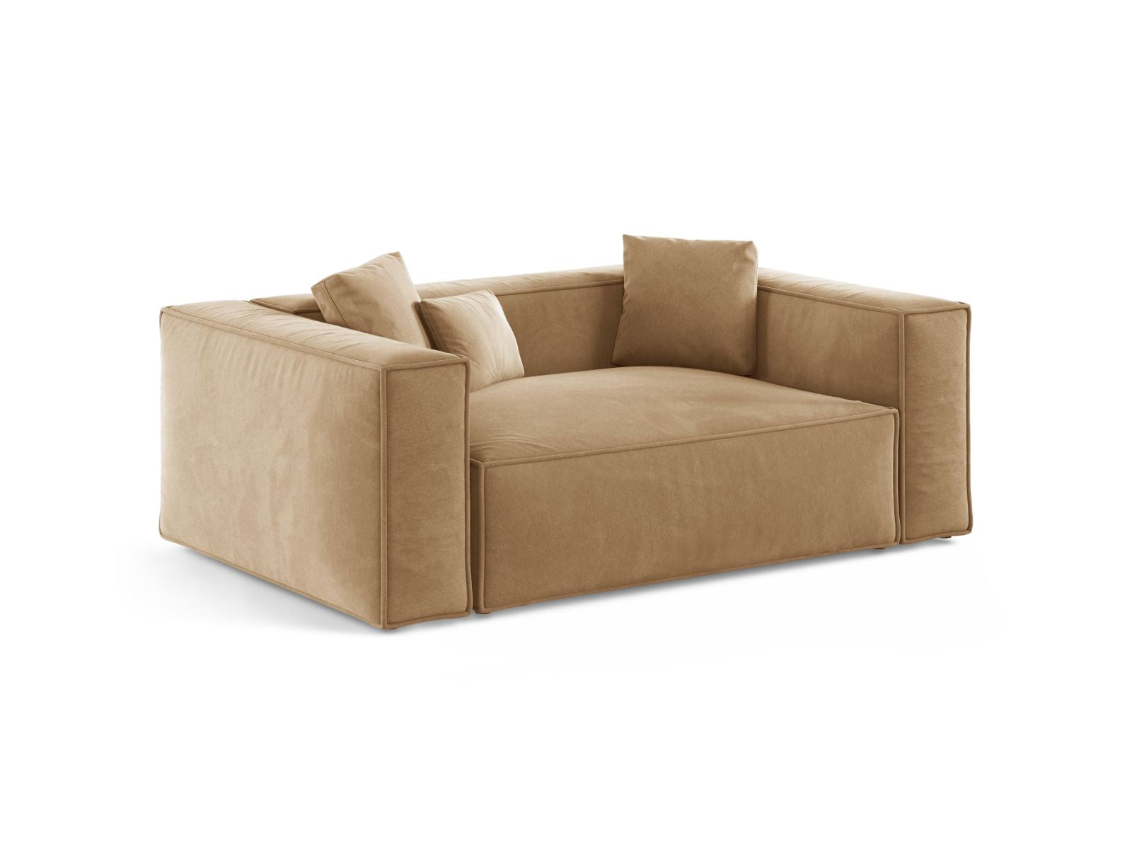 Elegantes 2-Sitzer Sofa Aveiro in Sand-Casino, ideal für stilvolle Wohnräume, erhältlich bei KAQTU Design AG.