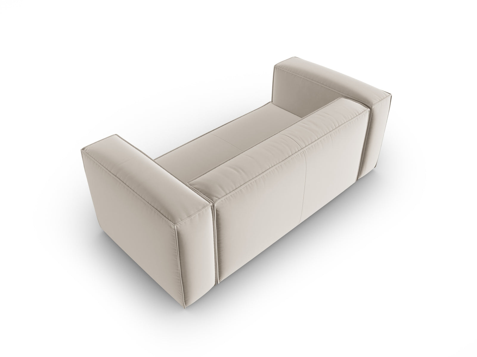 Erleben Sie das elegante Mackay Velour 2-Sitzer Sofa von Cosmopolitan Design – ideal für stilvolle Wohnräume und höchsten Sitzkomfort.