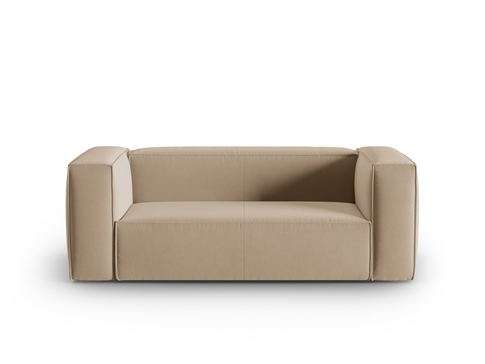 Mackay Velour Sofa 2 Sitzer in Sand präsentiert im Onlineshop von KAQTU Design AG. 2er Sofa ist von Cosmopolitan Design