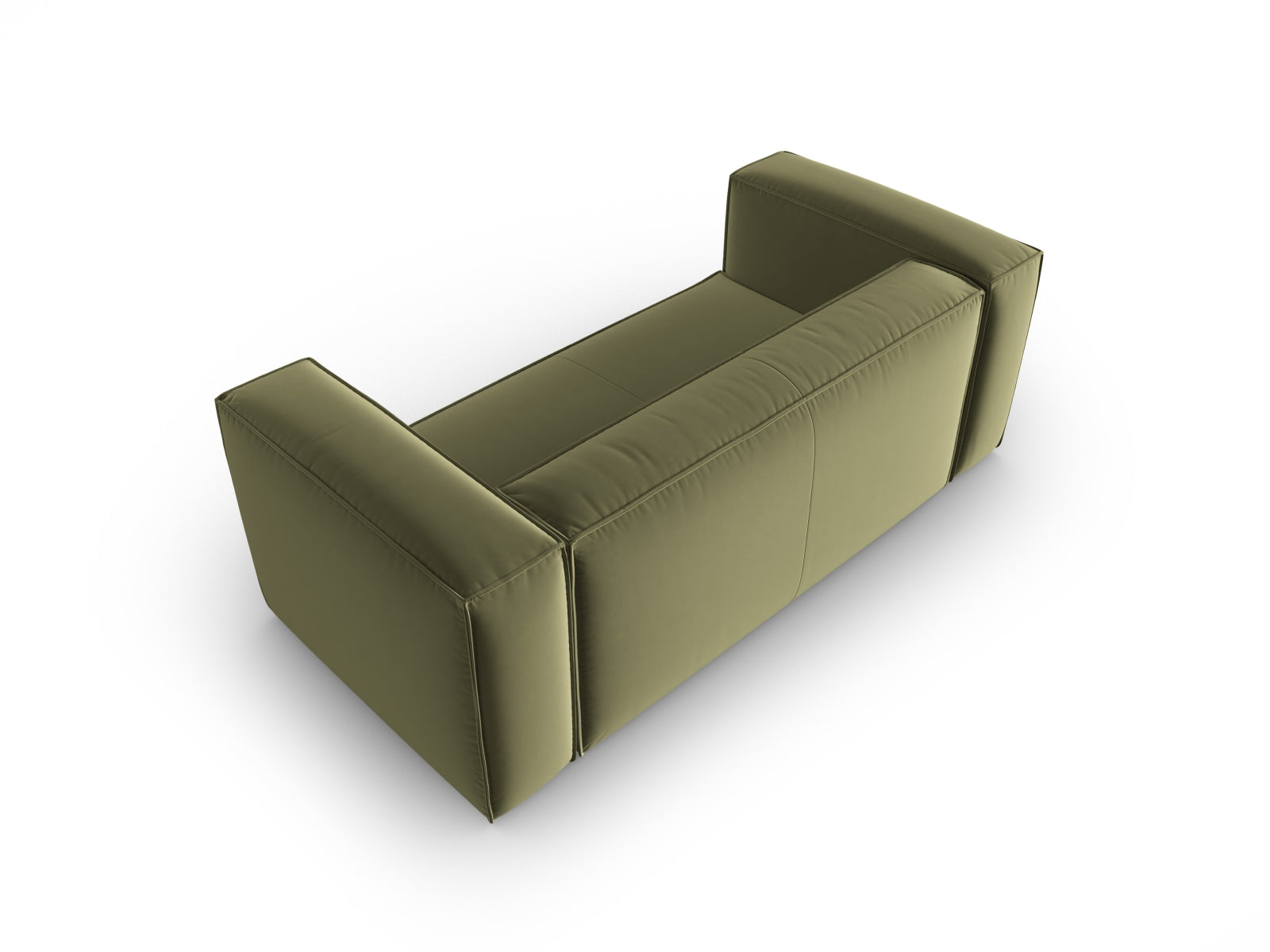 Erleben Sie das elegante Mackay Velour Sofa 2 Sitzer von Cosmopolitan Design – ideal für stilvolle Wohnräume und höchsten Sitzkomfort.