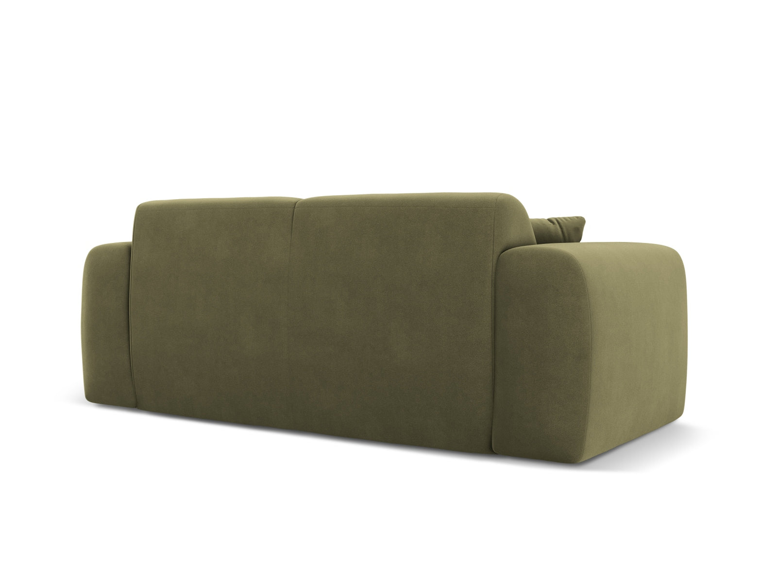 Elegantes 2-Sitzer Sofa Nolio in sanftem Hellgrün aus Velours, ideal für stilvolle und einladende Wohnräume.