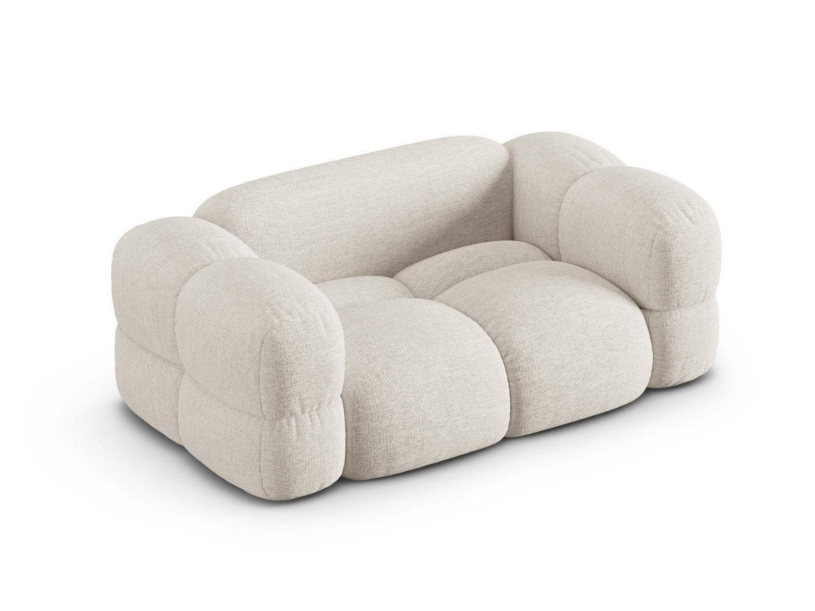 Beige 2-Sitzer Sofa Loretto von Cosmopolitan Design, ideal für moderne Wohnräume und entspannte Stunden mit Stil.
