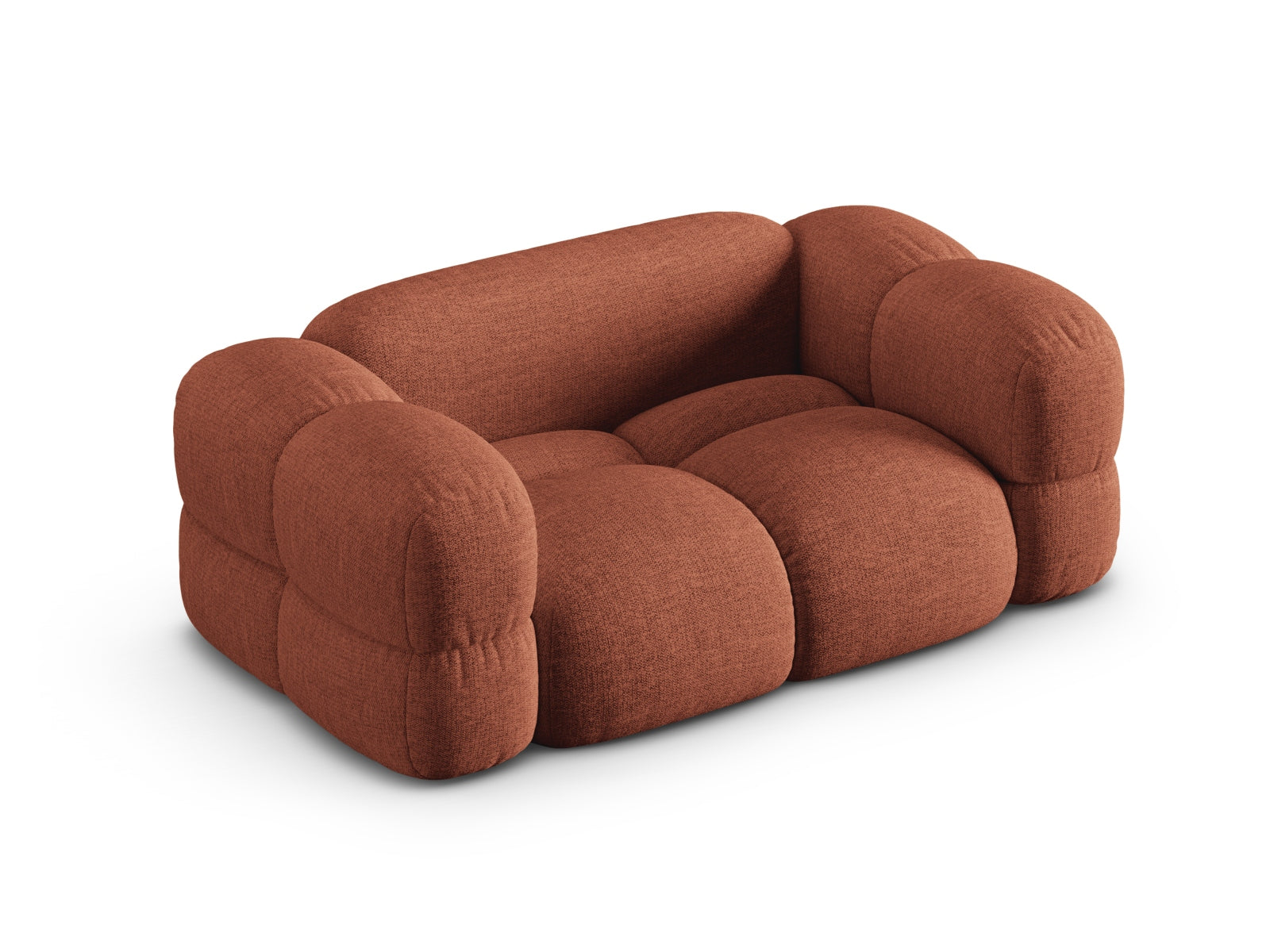 Elegantes 2-Sitzer Sofa Loretto in Coral-Sorella, ideal für stilvolle Wohnräume und entspannte Stunden, von Cosmopolitan Design.