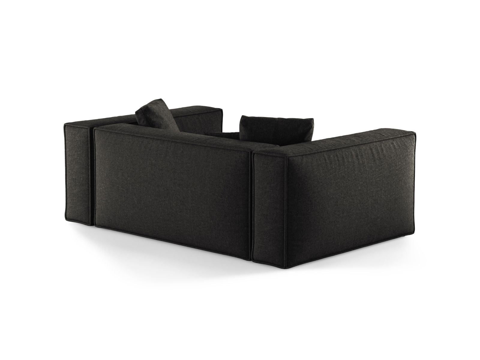 Modernes 2-Sitzer Sofa Aveiro in edlem Dunkelgrau, ideal für gemütliche Abende und stilvolle Einrichtung in jedem Wohnraum.