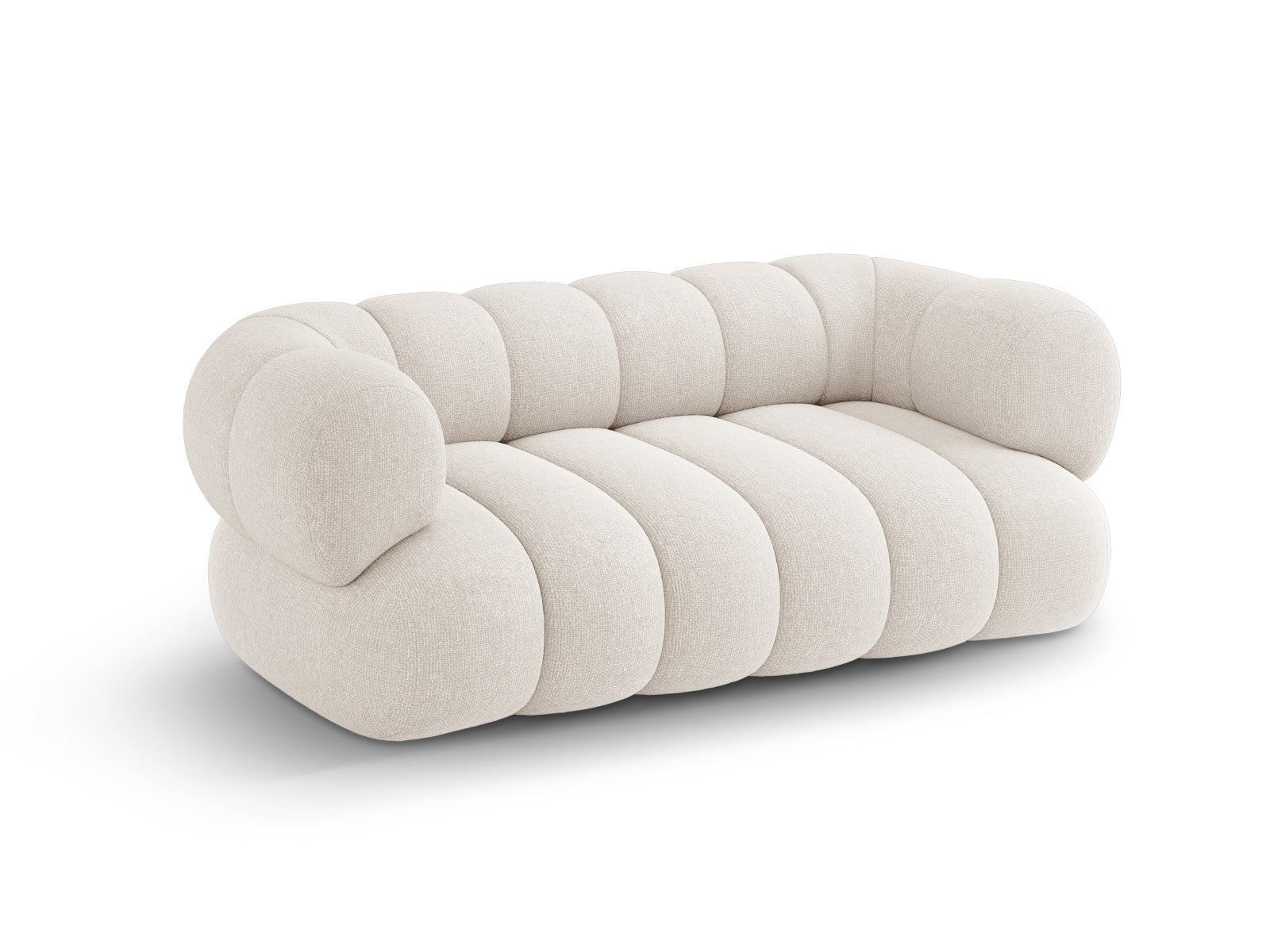 Modernes Koge 2-Sitzer Sofa in sanftem Beige, das stilvolle Akzente setzt und hohen Sitzkomfort bietet.