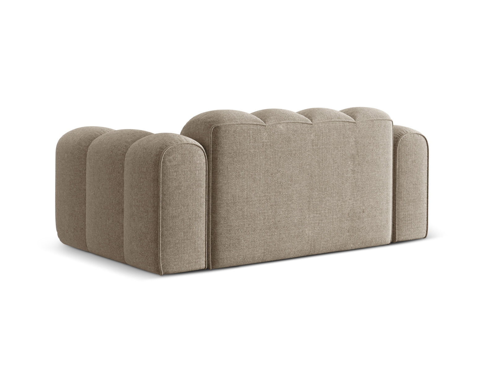 Elegantes 2-Sitzer Sofa Treno in dunkelbeige, ideal für moderne Wohnräume und entspannte Stunden mit Stil.