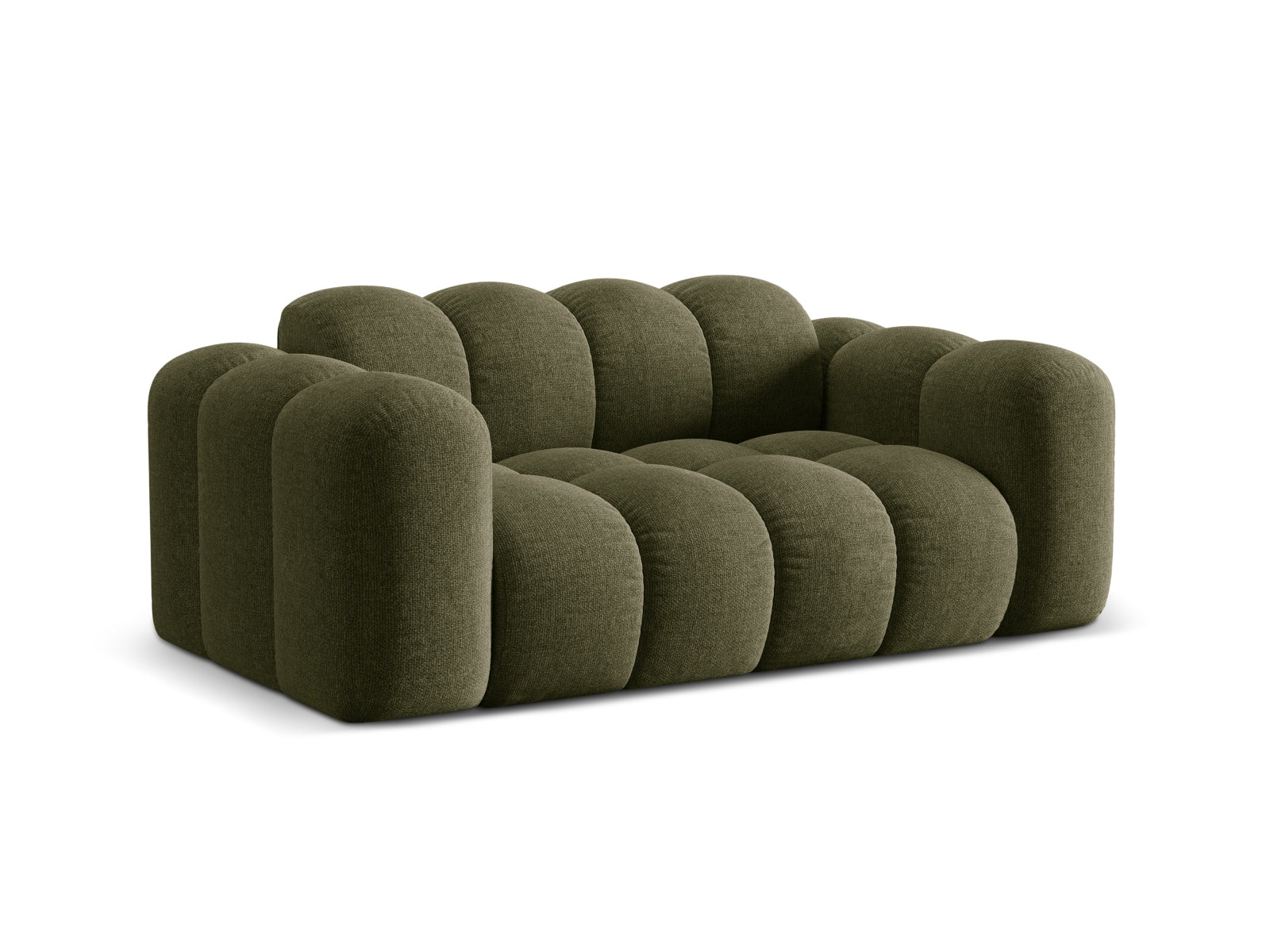 Elegantes 2-Sitzer Sofa Treno in der Farbe Green-Eden, ideal für stilvolle Wohnräume, erhältlich bei KAQTU Design AG.