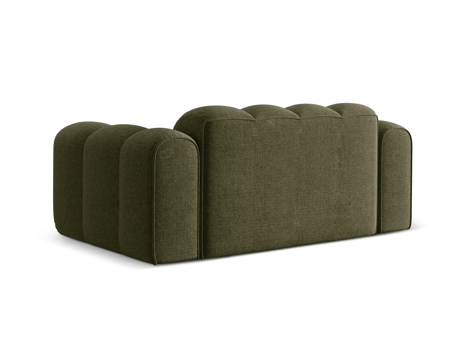 Elegantes 2-Sitzer Sofa Treno in der Farbe Green-Eden, ideal für stilvolle Wohnräume und entspannte Stunden. Hochwertige Verarbeitung von Cosmopolitan Design.