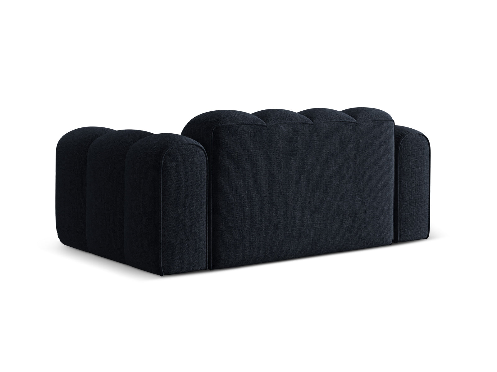 Elegantes 2-Sitzer Sofa Treno in tiefem Navy Blue, ideal für entspannte Stunden und geschmackvolle Einrichtung.