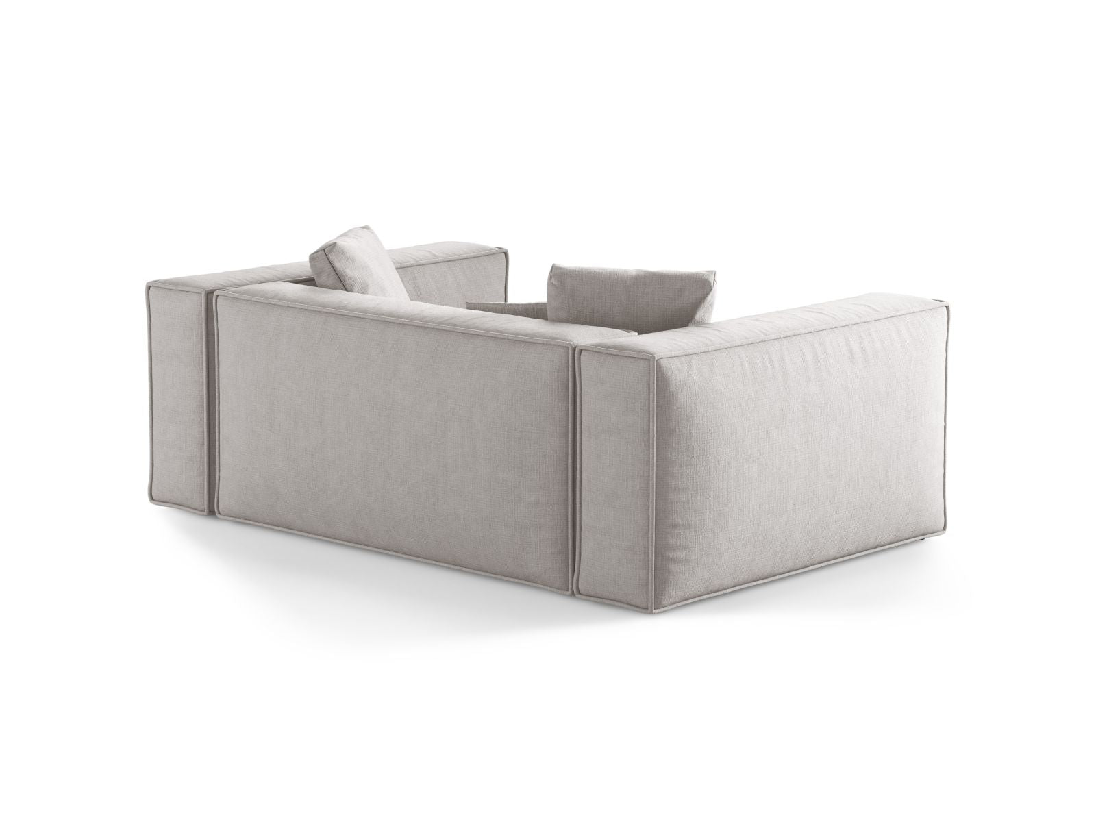 Elegantes 2-Sitzer Sofa Aveiro in dezentem Grau, ideal für moderne Wohnräume und entspannte Atmosphäre.
