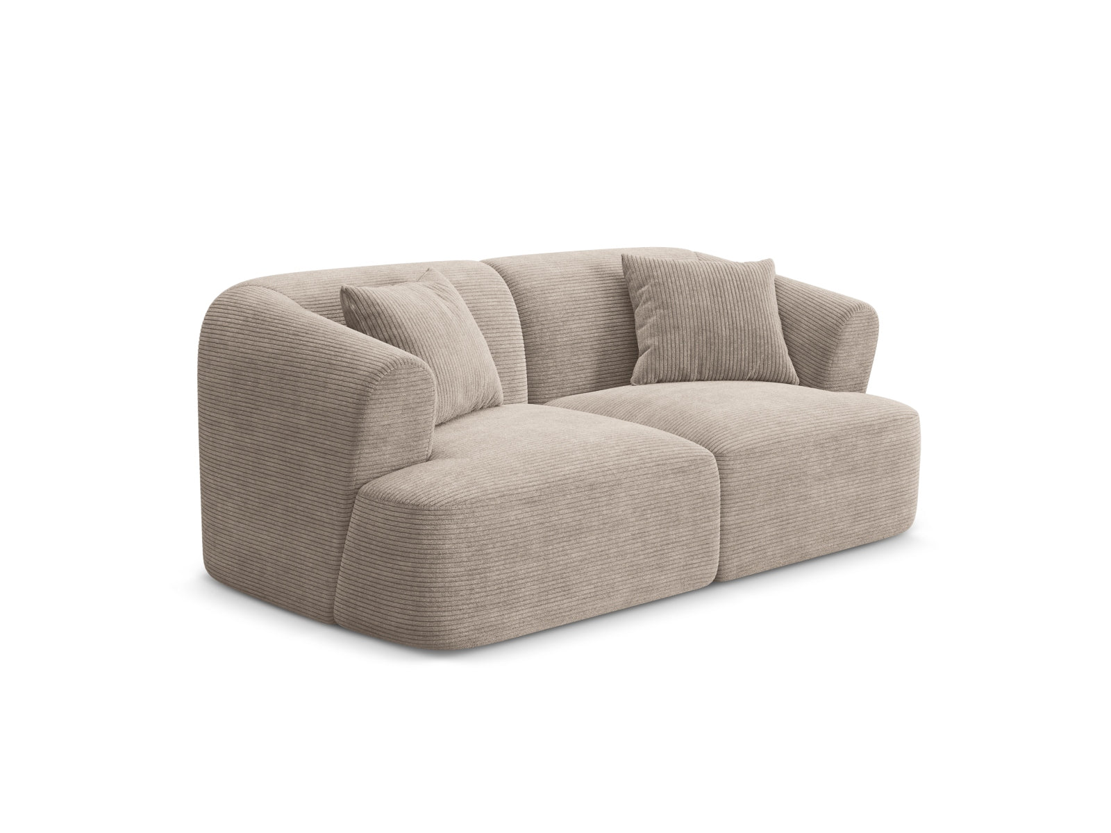 Elegantes 2-Sitzer Sofa Campi in stilvollem Cappuccino-Lincoln, ideal für moderne Wohnräume und gemütliche Abende.