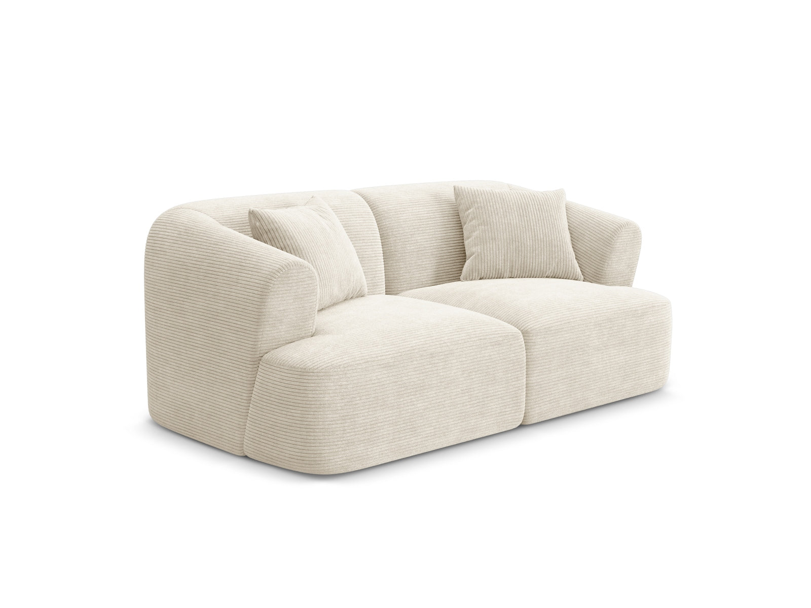 Elegantes 2-Sitzer Sofa Campi in Ivory-Lincoln D, ideal für moderne Wohnräume, erhältlich bei KAQTU Design AG.