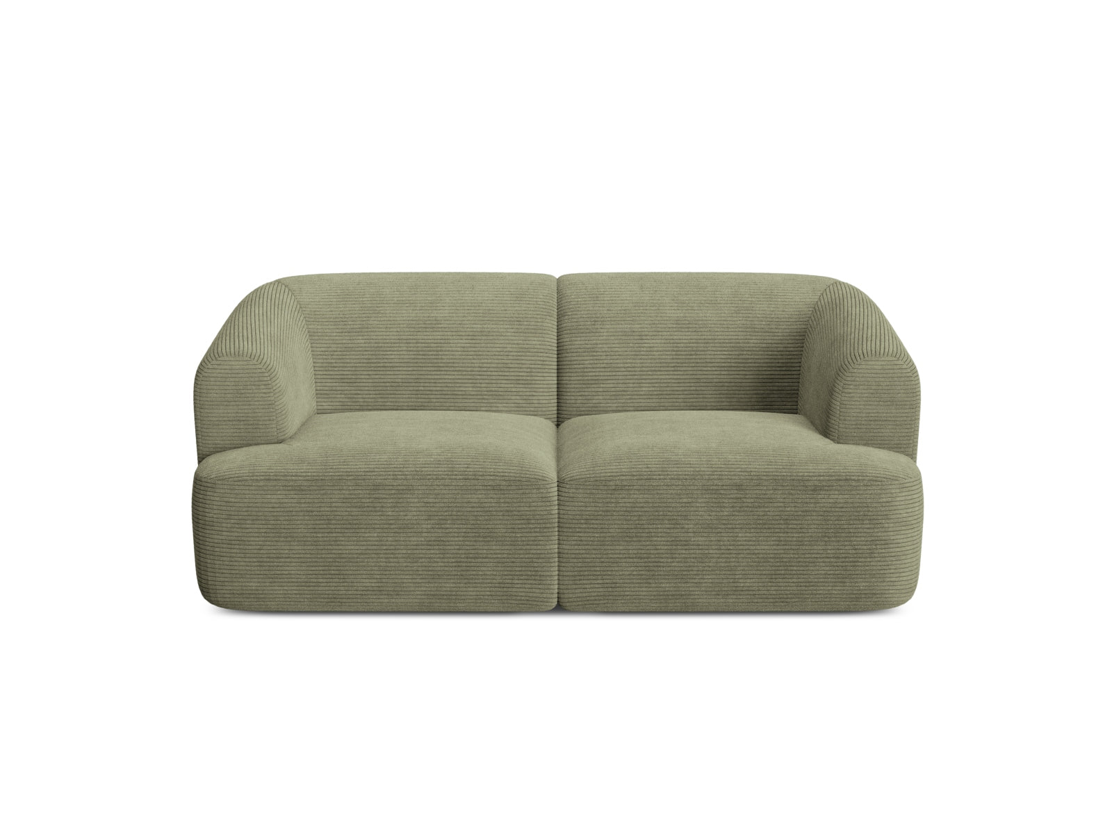 Elegantes 2-Sitzer Sofa Campi in zartem Mossgrün, ideal für moderne Wohnräume und stilvolle Akzente von Cosmopolitan Design.