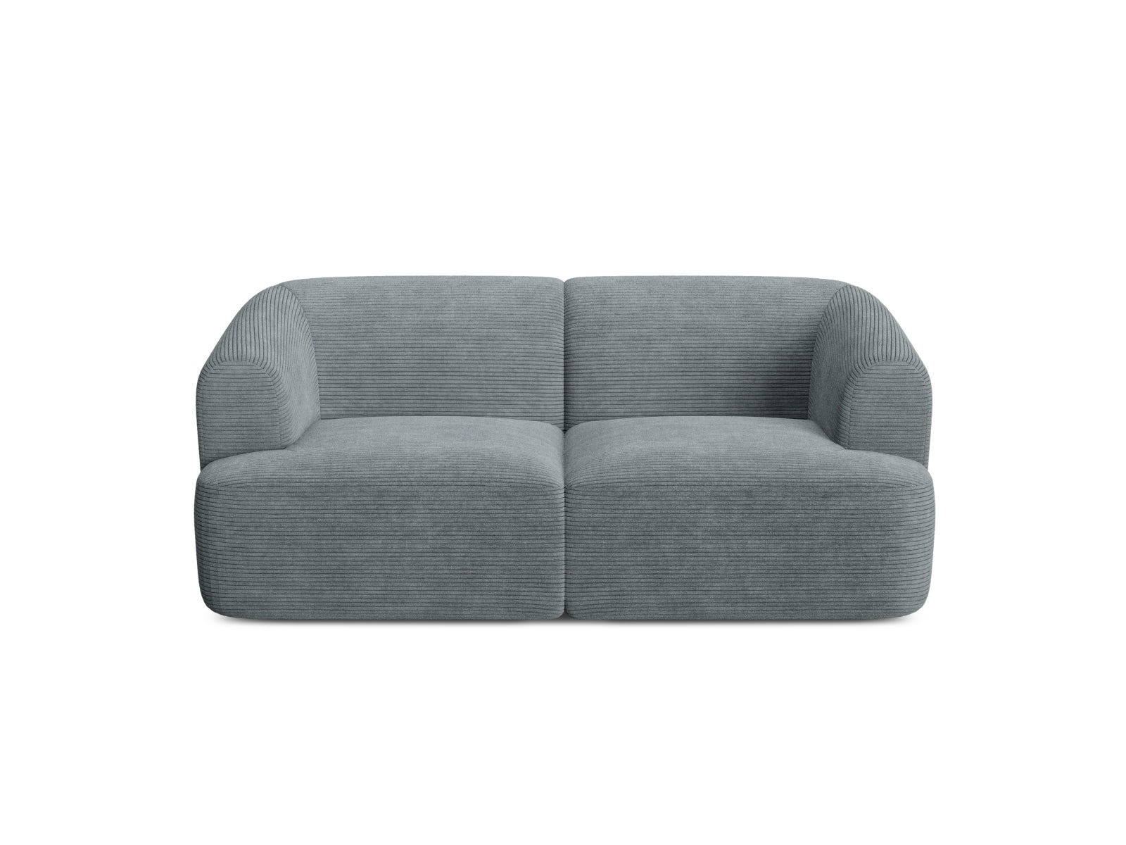 Modernes 2-Sitzer Sofa Campi in elegantem Dunkelgrau, ideal für stilvolle Wohnräume, entworfen von Cosmopolitan Design.