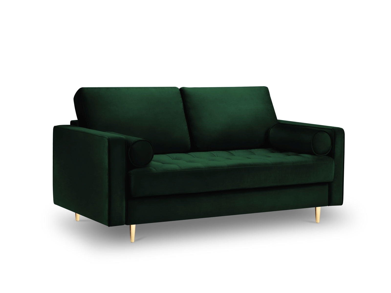 Elegantes 2-Sitzer Sofa Aspen in edlem Flaschengrün, ideal für stilvolle Wohnräume. Hochwertige Materialien und modernes Design von Cosmopolitan Design.