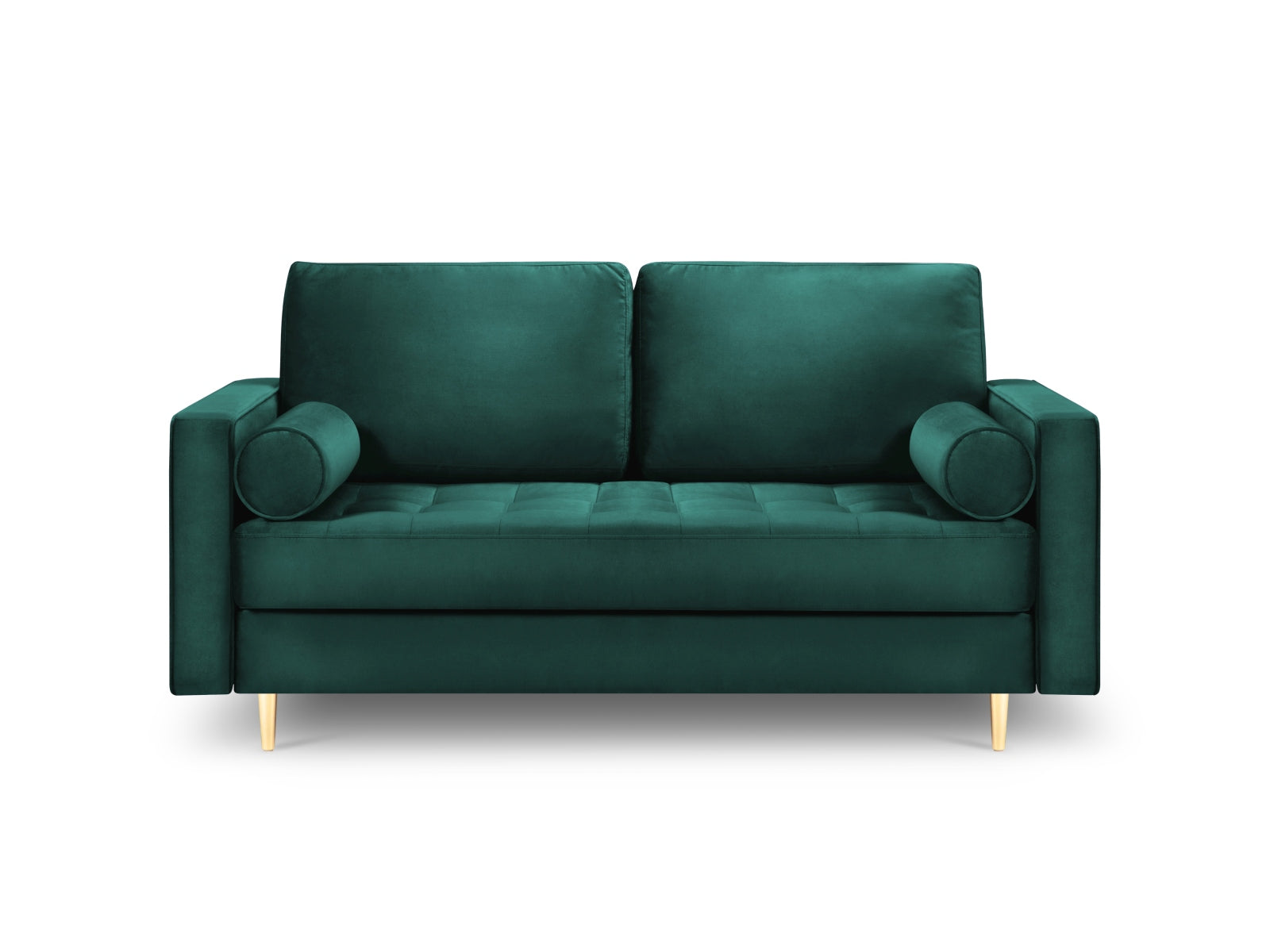 Elegantes 2-Sitzer Sofa Aspen in stilvollem Petrol, ideal für moderne Wohnräume, erhältlich bei KAQTU Design AG.