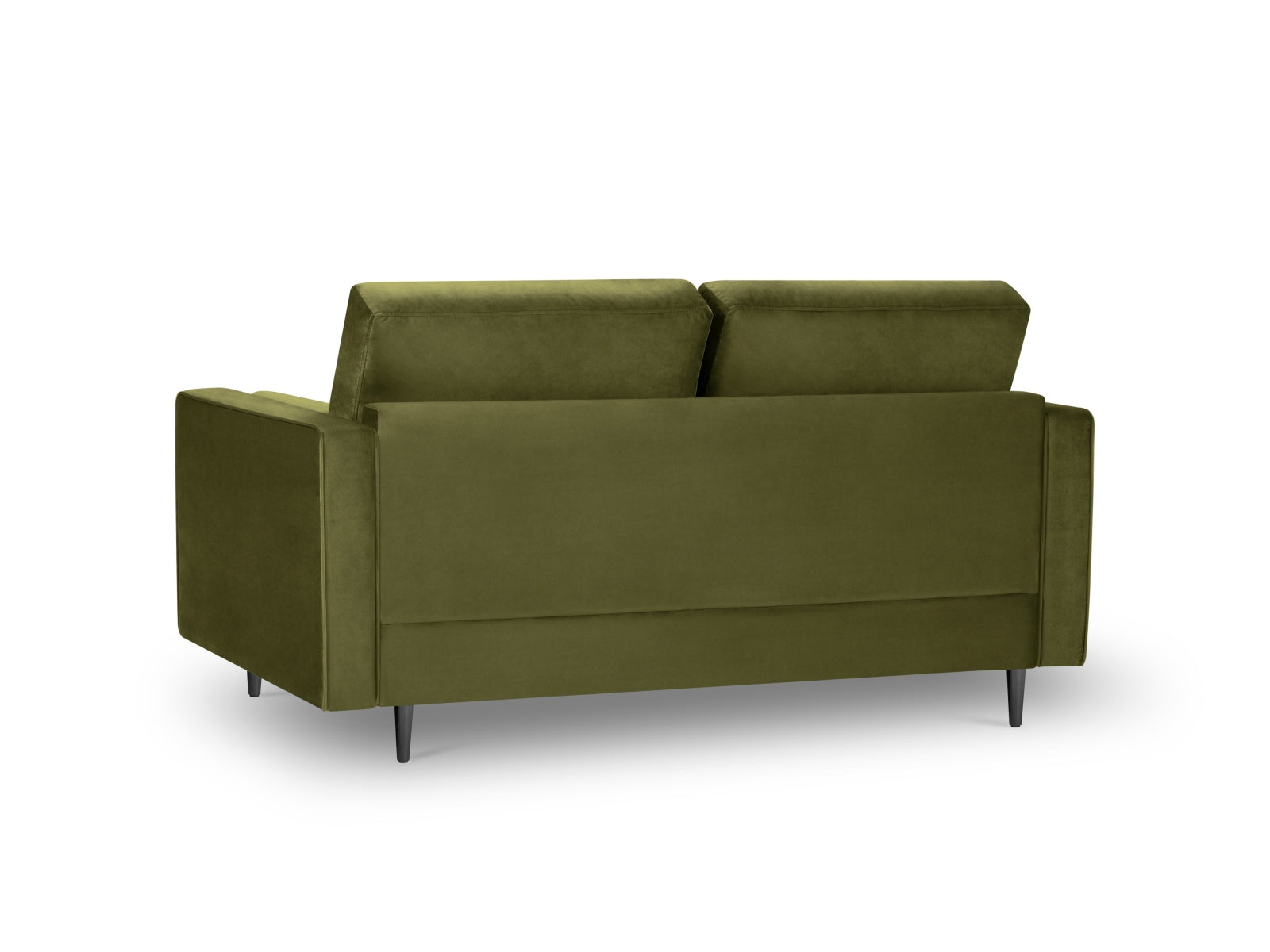 Modernes 2-Sitzer Sofa Aspen in ansprechendem Grünton, perfekt für stilvolle Wohnzimmer und gemütliche Leseecken.