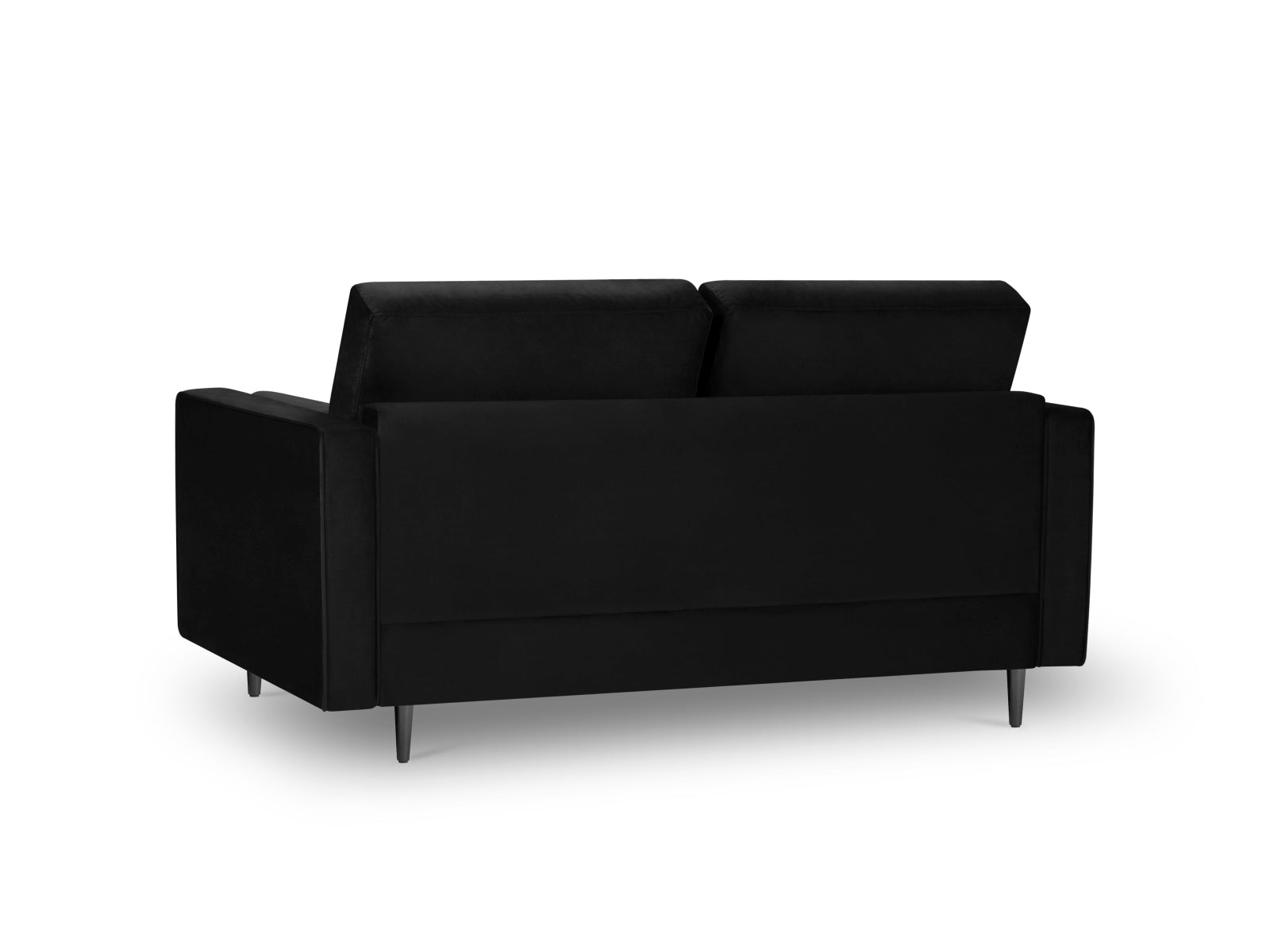 Elegantes 2-Sitzer Sofa Aspen in edlem Schwarz, ideal für moderne Wohnräume, entworfen von Cosmopolitan Design.