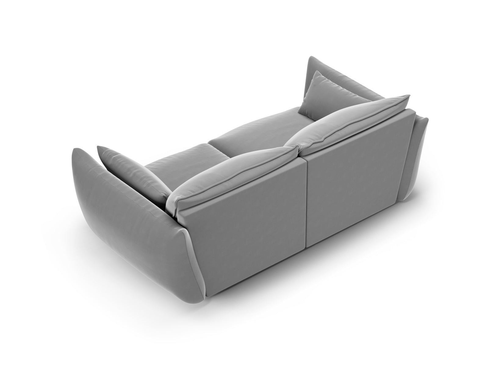 Modernes 2-Sitzer Sofa Matera in ansprechendem Grauton, perfekt für stilvolle Wohnzimmer und gemütliche Sitzgelegenheiten.