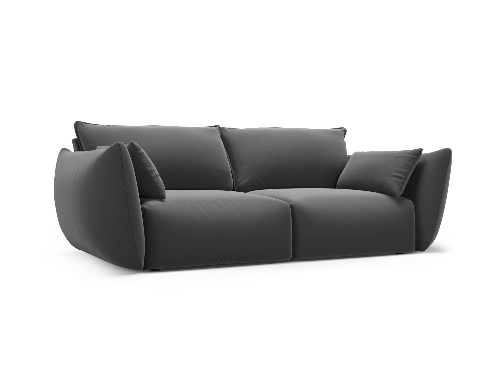 Elegantes 2-Sitzer Sofa Matera in Dunkelgrau, stilvolles Design von Cosmopolitan Design für modernes Wohnen.