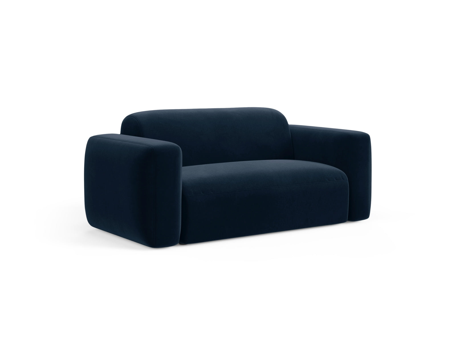 Elegantes Strino Velour 2-Sitzer Sofa in Royal Blue, ideal für stilvolle Wohnräume, präsentiert von Cosmopolitan Design.