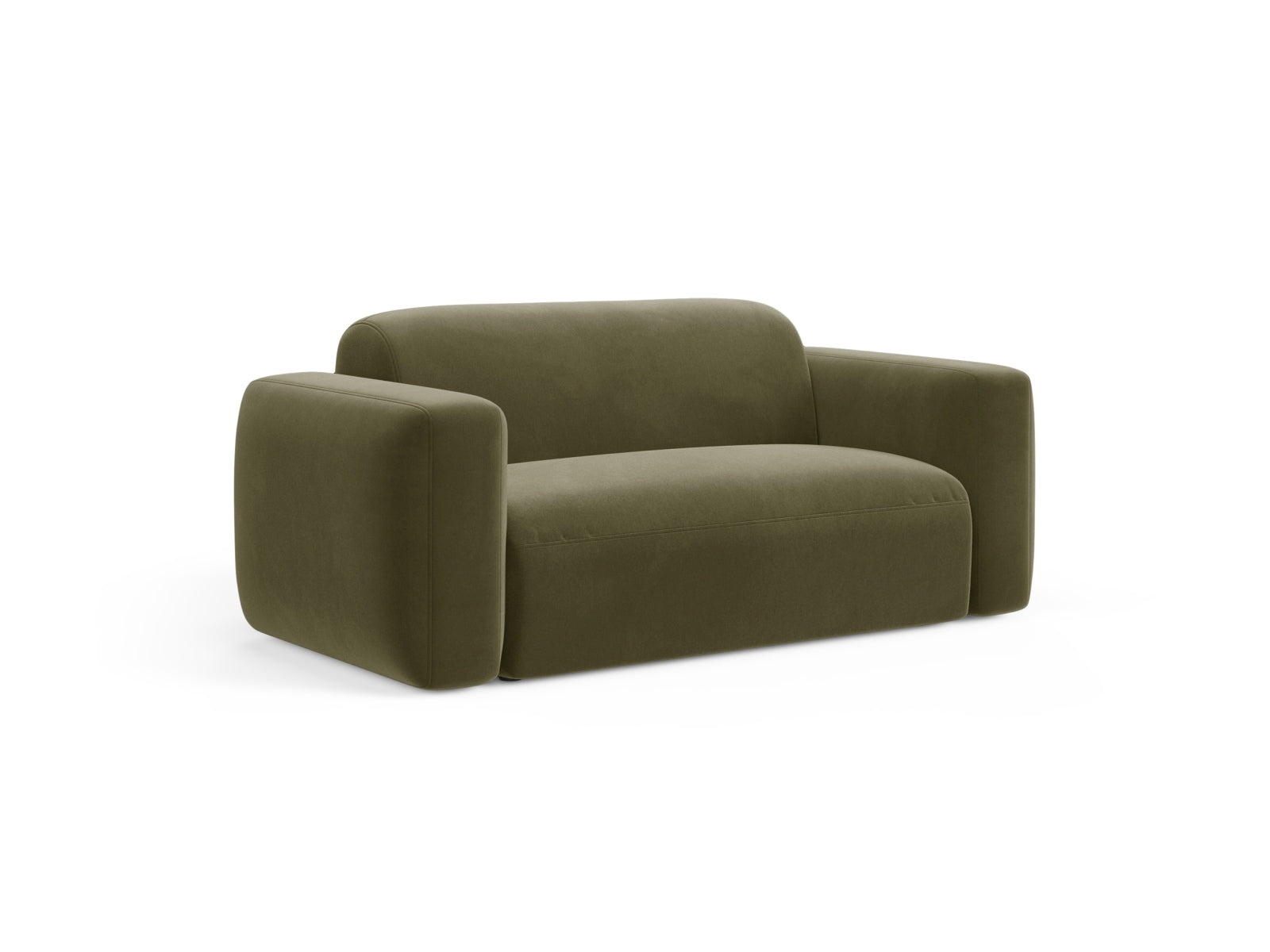 Elegantes Strino Velour 2-Sitzer Sofa in stilvollem Grün, ideal für moderne Wohnräume, präsentiert von Cosmopolitan Design.