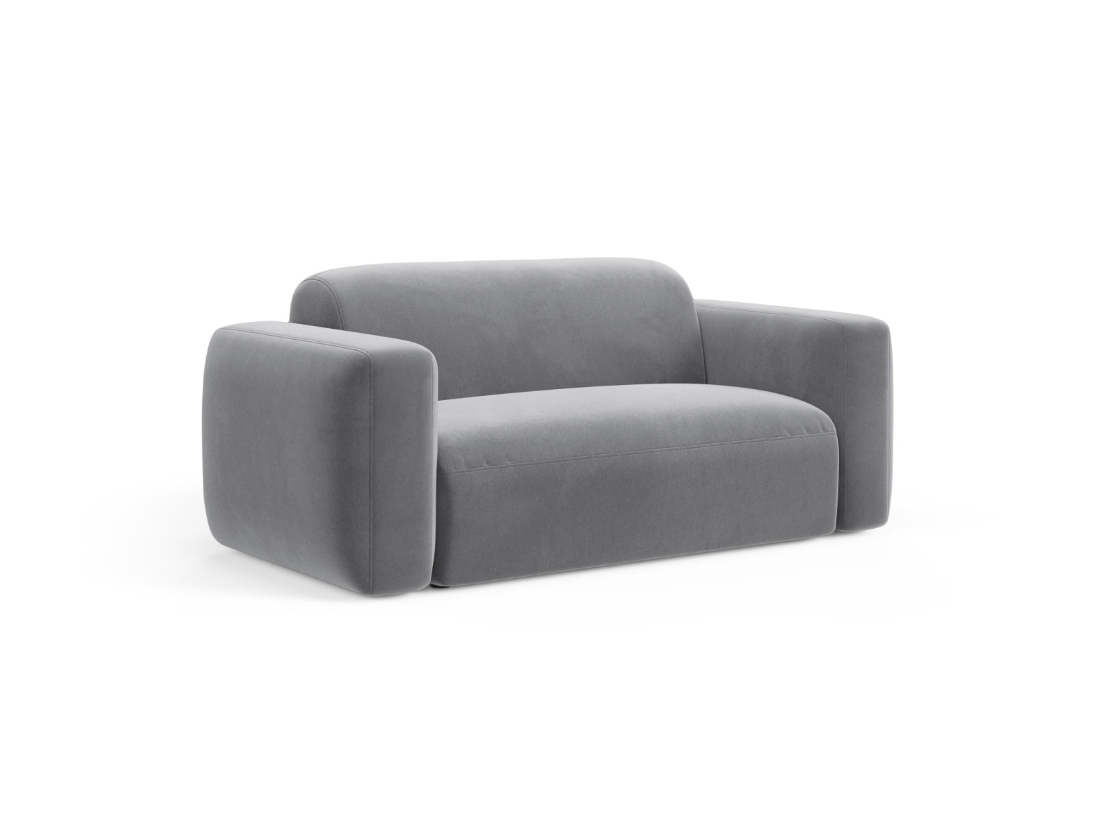 Elegantes Strino Velour 2-Sitzer Sofa in Grau, ideal für moderne Wohnräume. Modular und stilvoll von Cosmopolitan Design.