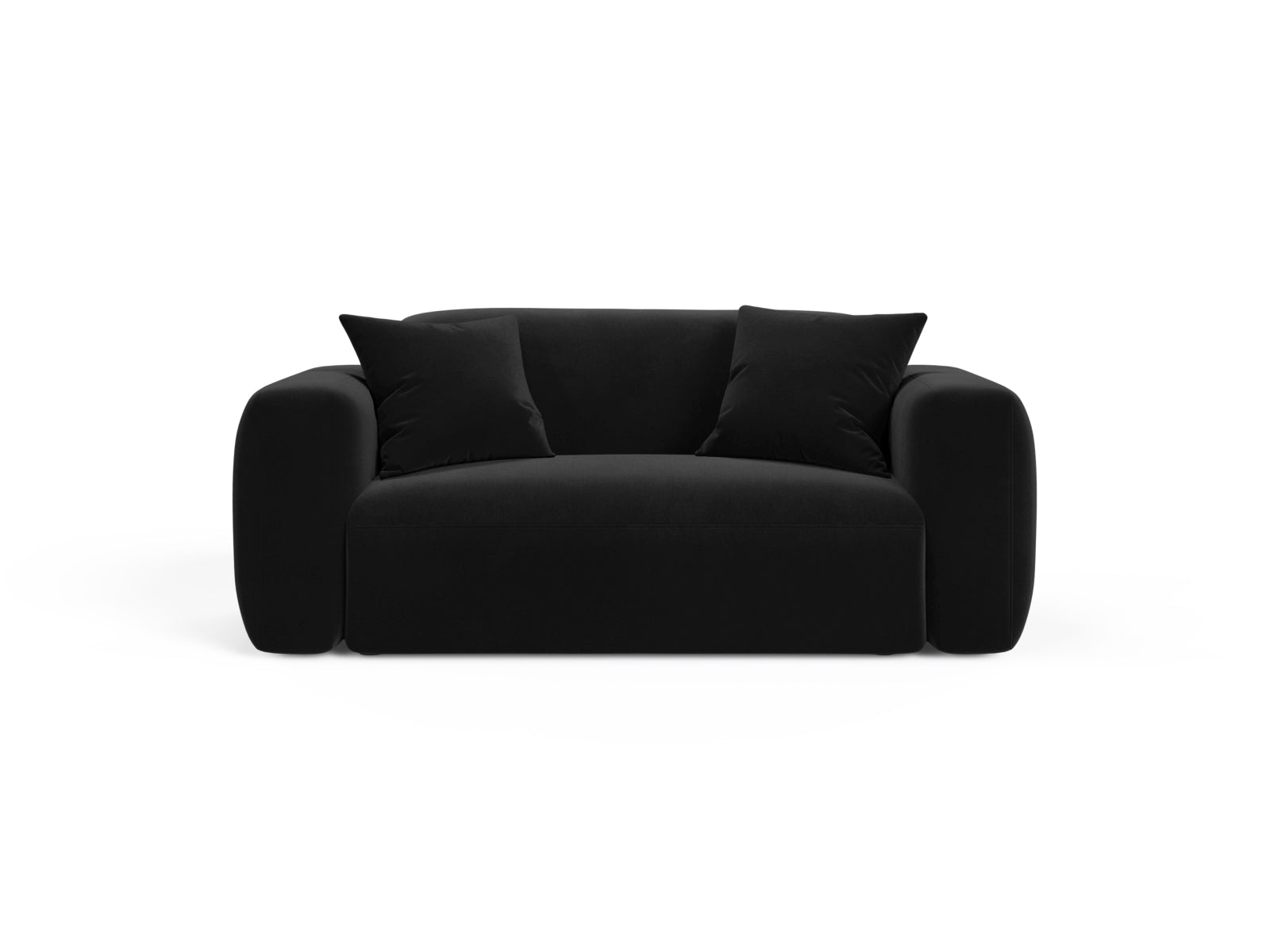 Strino Velour Modular Sofa 2 Sitzer in Black-Salvador präsentiert im Onlineshop von KAQTU Design AG. 2er Sofa ist von Cosmopolitan Design