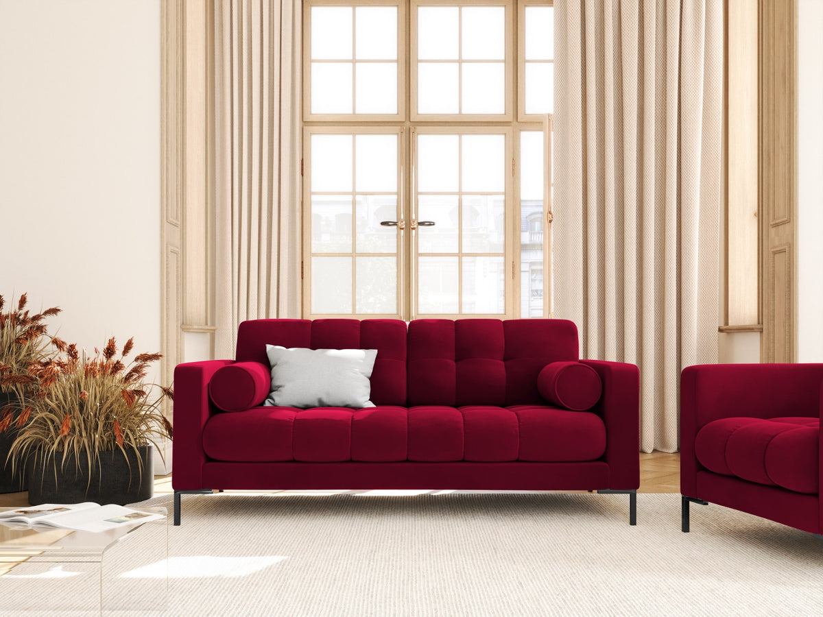 2-Sitzer Sofa Bali in Red-Bluvel präsentiert im Onlineshop von KAQTU Design AG. 2er Sofa ist von Cosmopolitan Design