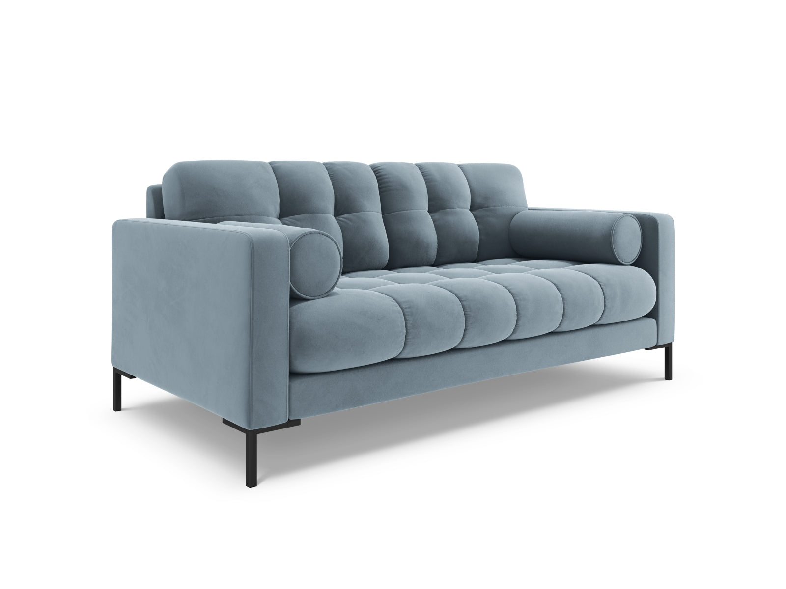 Elegantes 2-Sitzer Sofa Bali in sanftem Hellblau, ideal für stilvolle Wohnräume. Hochwertiges Design von Cosmopolitan Design.