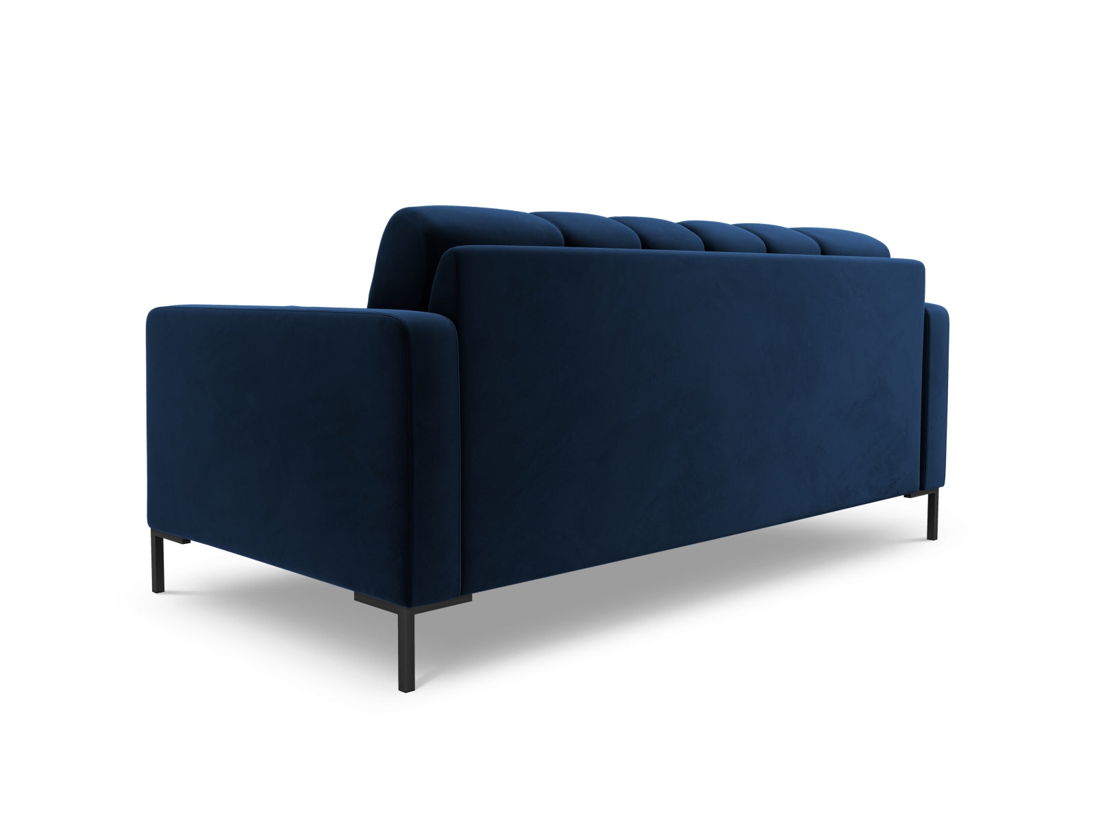 Elegantes 2-Sitzer Sofa Bali in Royal Blue-Bluvel, ideal für stilvolle Wohnzimmer und entspannte Stunden, von Cosmopolitan Design.