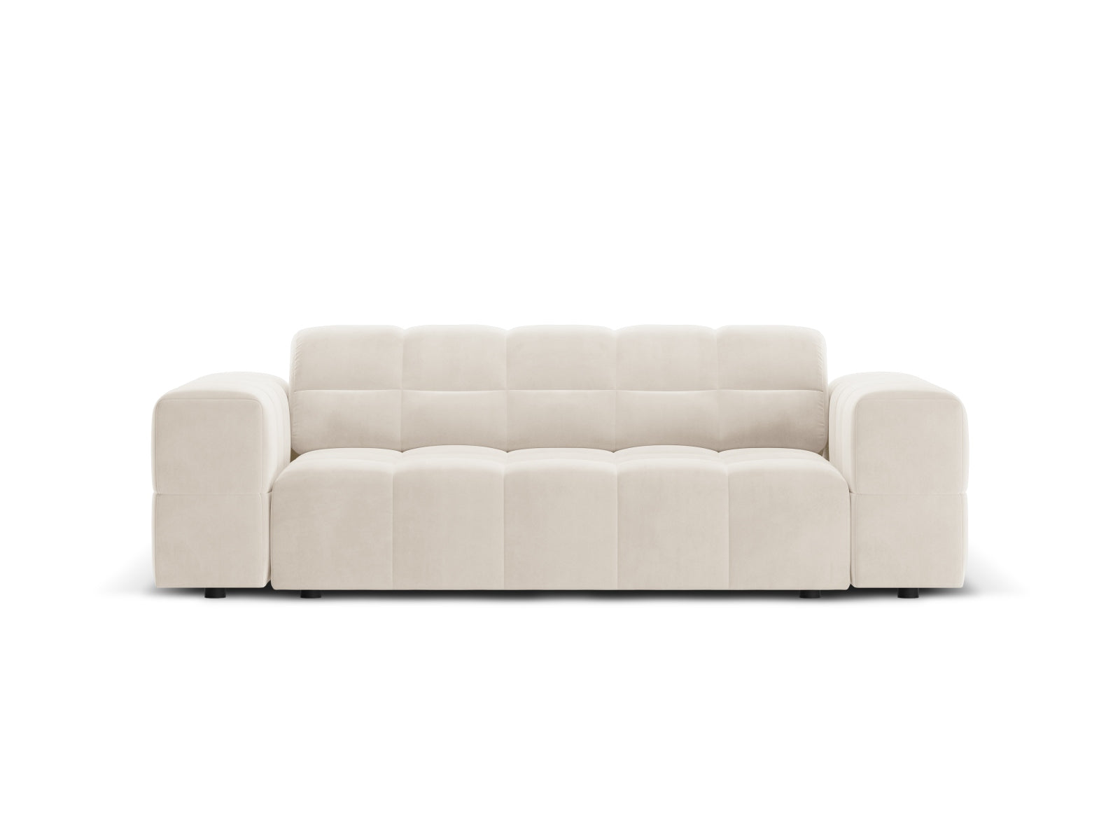 Chicago Velour Sofa 2 Sitzer 102cm in Light Beige-Bluvel präsentiert im Onlineshop von KAQTU Design AG. 2er Sofa ist von Cosmopolitan Design