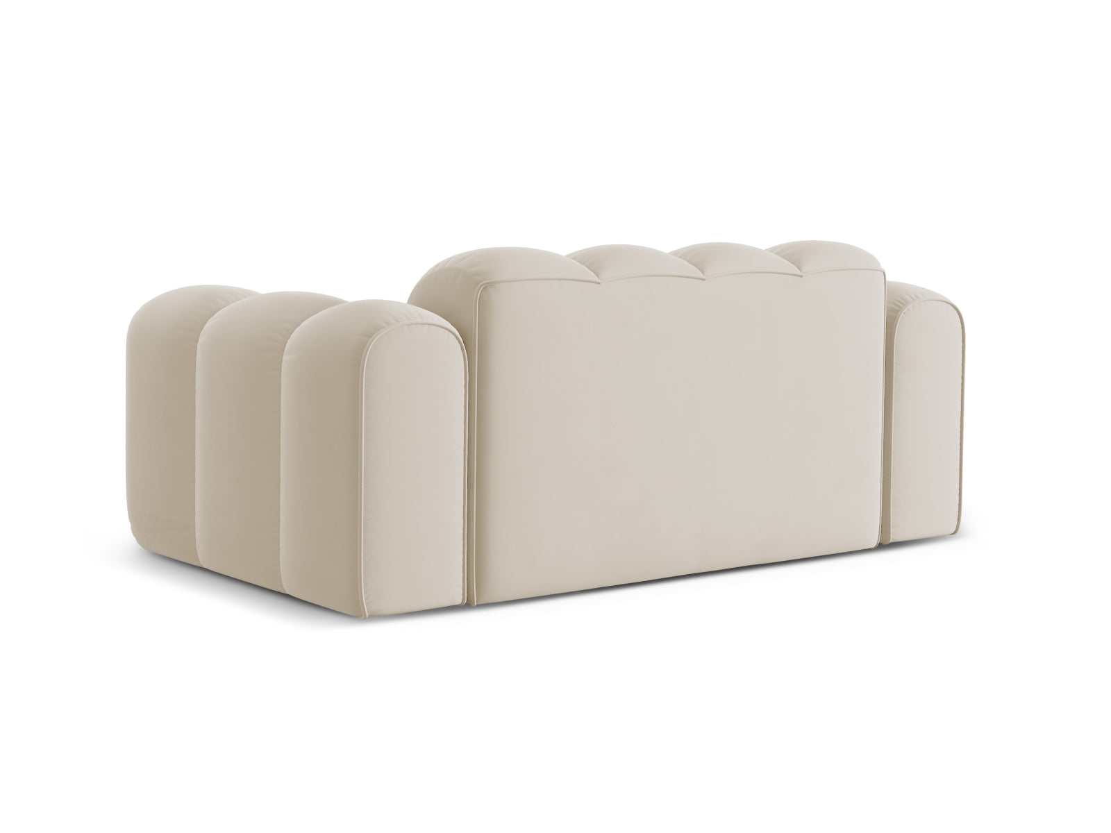 Elegantes 2-Sitzer Sofa Treno in dunkelbeige, ideal für moderne Wohnräume und entspannte Stunden mit Stil.