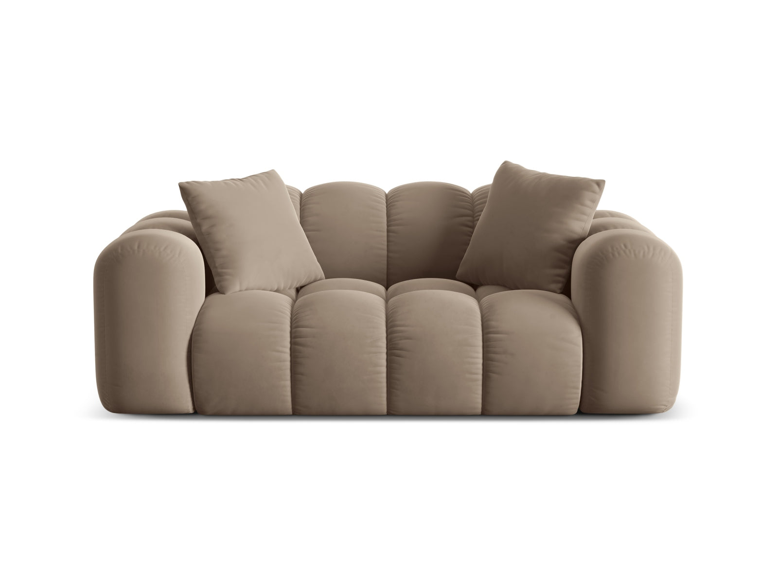2-Sitzer Sofa Treno in Cappuccino-Bluvel präsentiert im Onlineshop von KAQTU Design AG. 2er Sofa ist von Cosmopolitan Design
