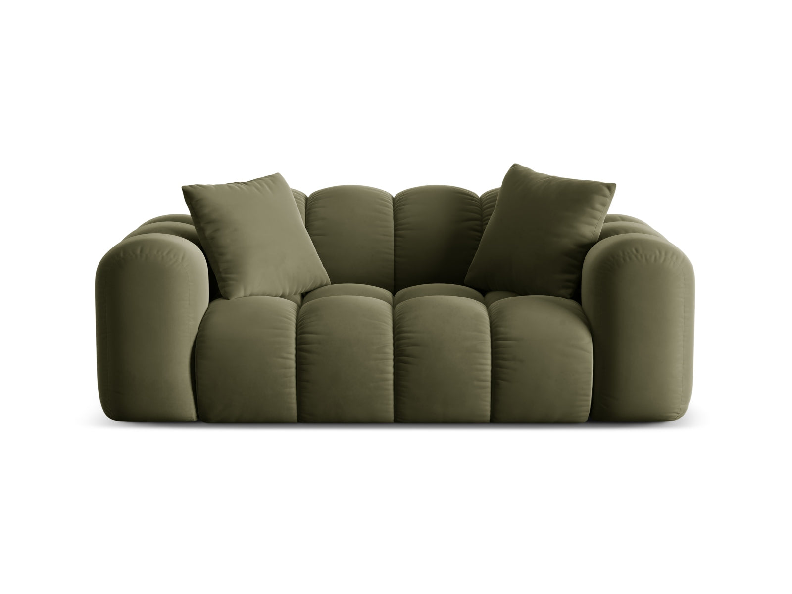 2-Sitzer Sofa Treno in Green-Bluvel präsentiert im Onlineshop von KAQTU Design AG. 2er Sofa ist von Cosmopolitan Design