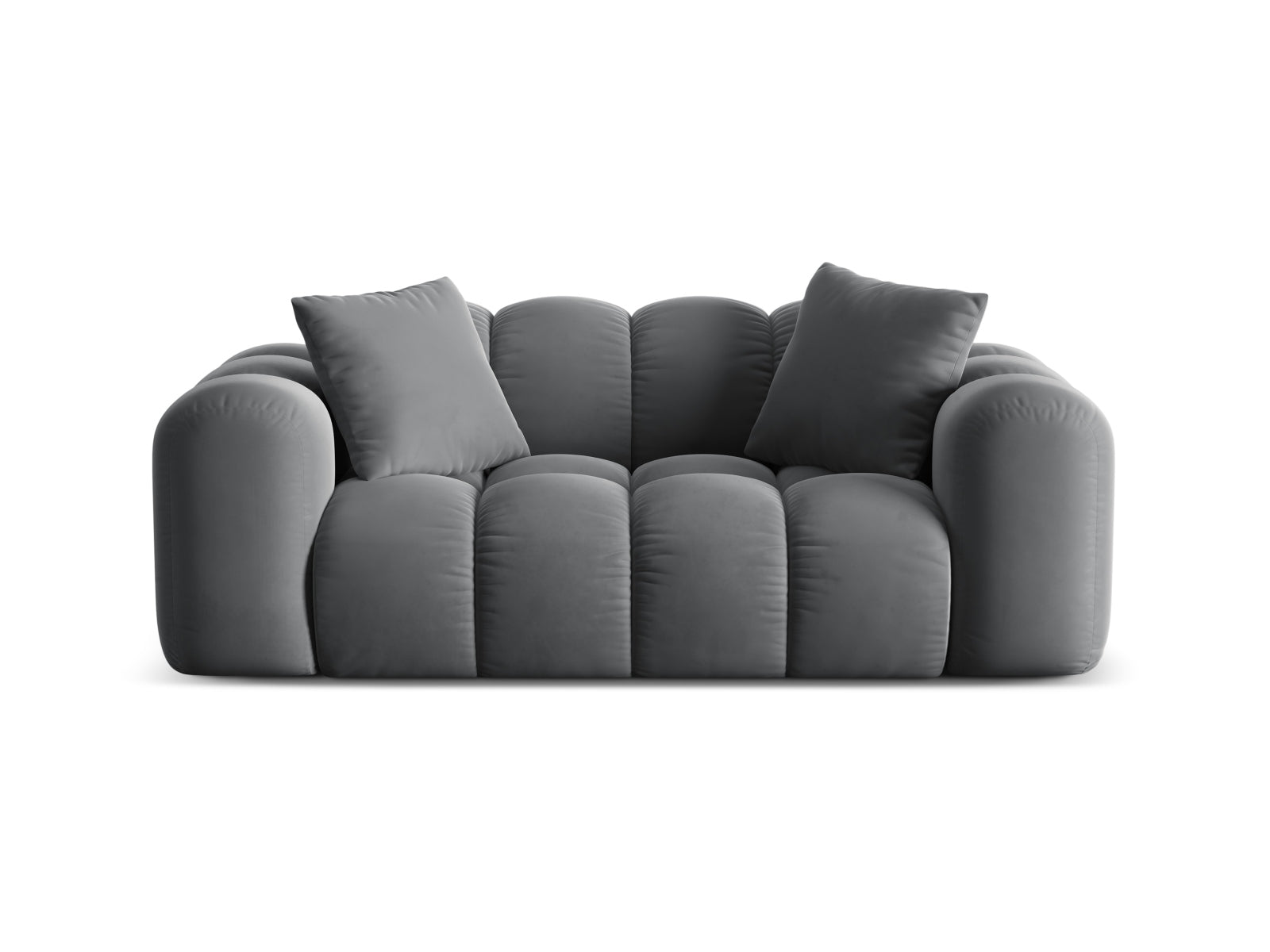 2-Sitzer Sofa Treno in Grey-Bluvel präsentiert im Onlineshop von KAQTU Design AG. 2er Sofa ist von Cosmopolitan Design