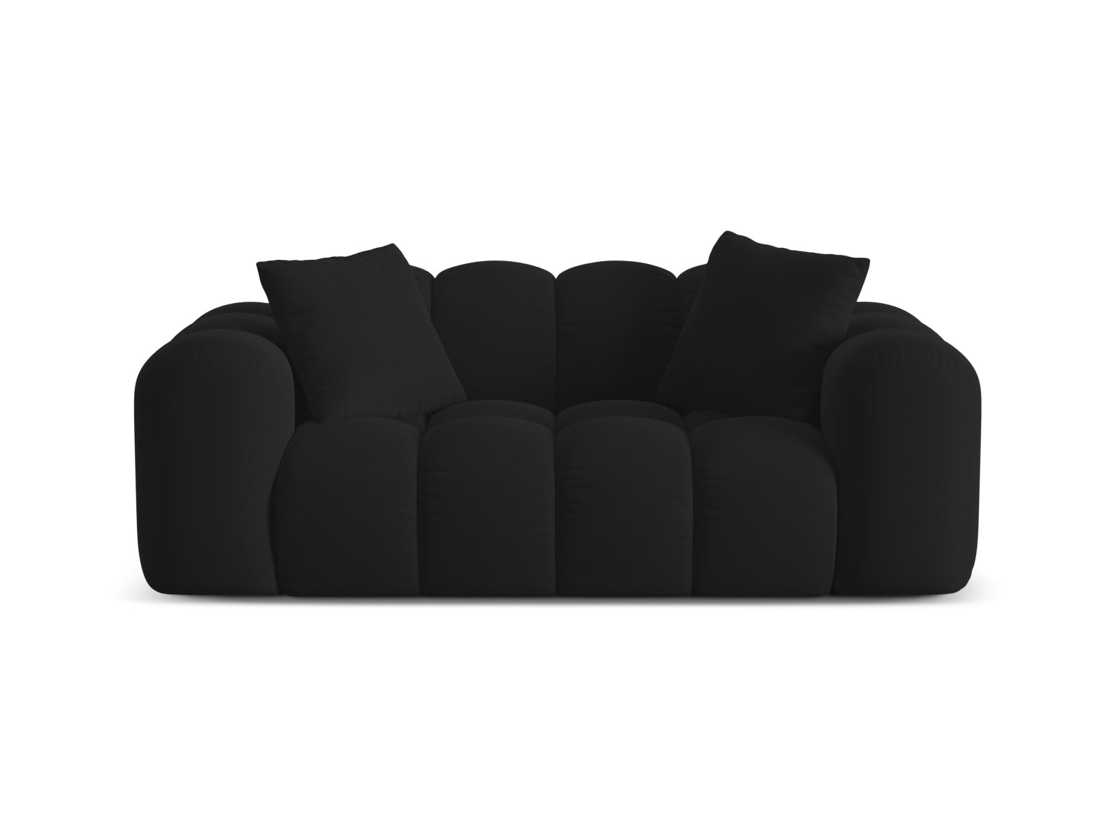 2-Sitzer Sofa Treno in Black-Bluvel präsentiert im Onlineshop von KAQTU Design AG. 2er Sofa ist von Cosmopolitan Design