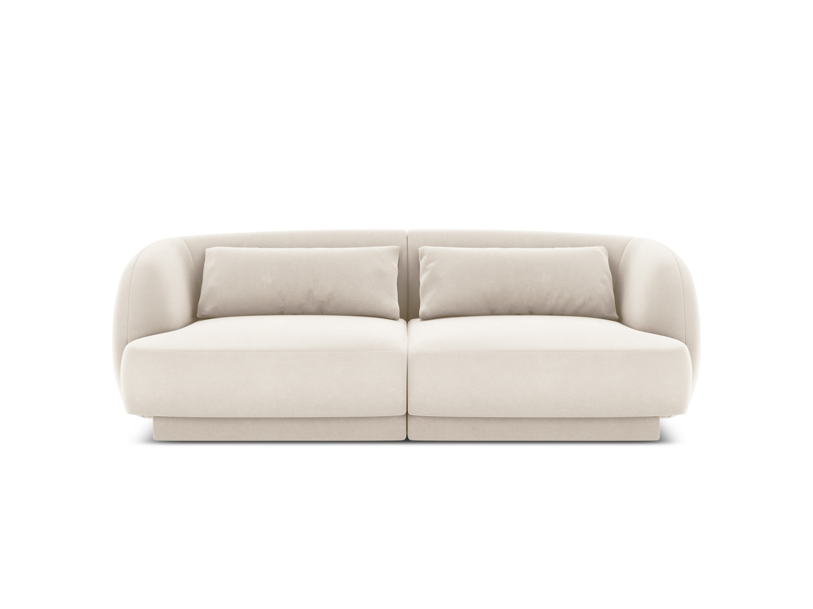 Tulum Velour Sofa 2 Sitzer 90cm in Light Beige präsentiert im Onlineshop von KAQTU Design AG. 2er Sofa ist von Cosmopolitan Design