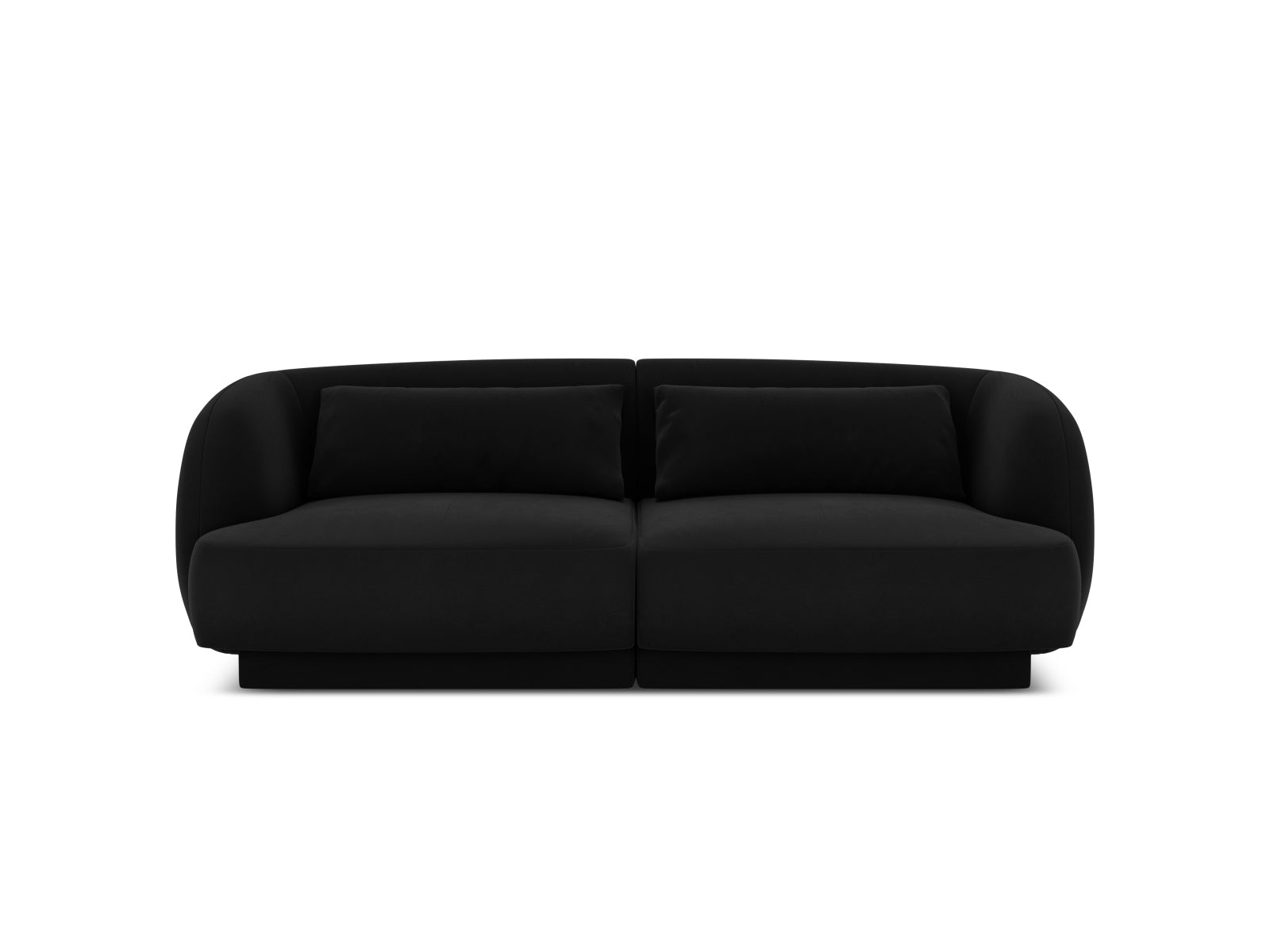 Tulum Velour Sofa 2 Sitzer 90cm in Black präsentiert im Onlineshop von KAQTU Design AG. 2er Sofa ist von Cosmopolitan Design