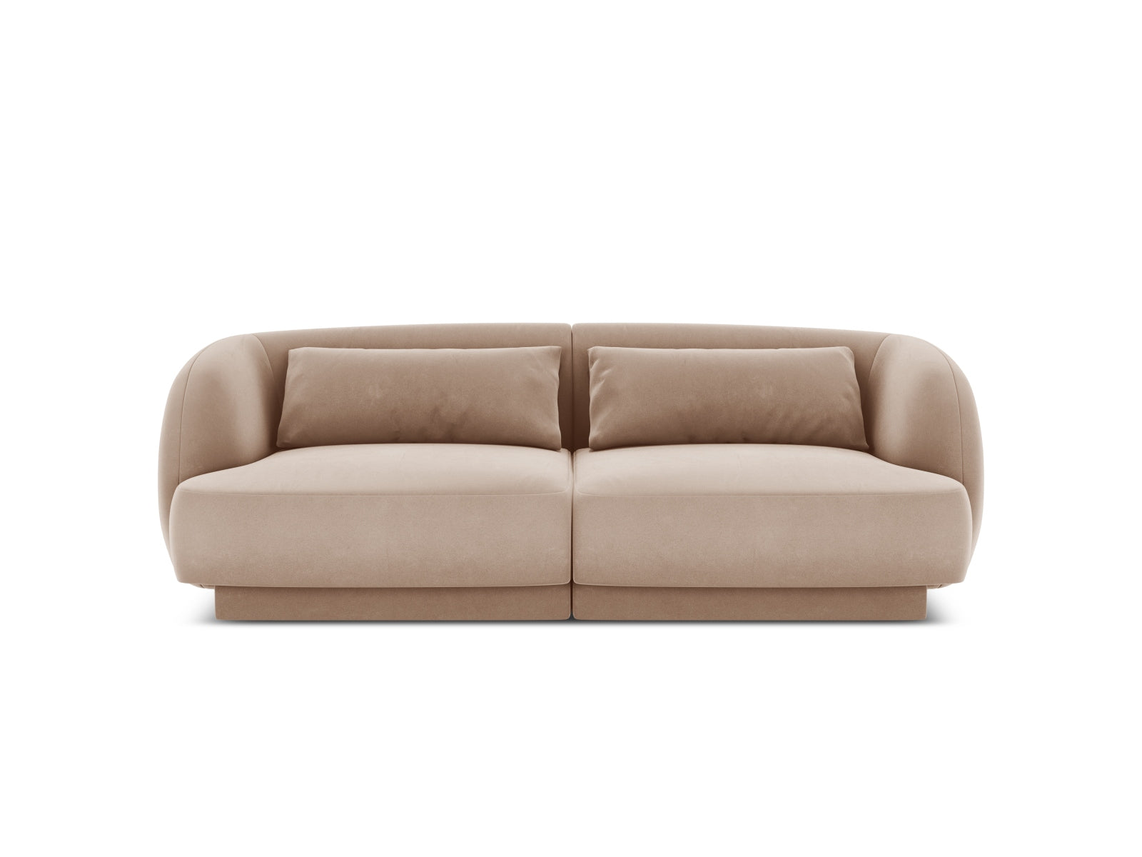 Tulum Velour Sofa 2 Sitzer 90cm in Beige-Bluvel präsentiert im Onlineshop von KAQTU Design AG. 2er Sofa ist von Cosmopolitan Design