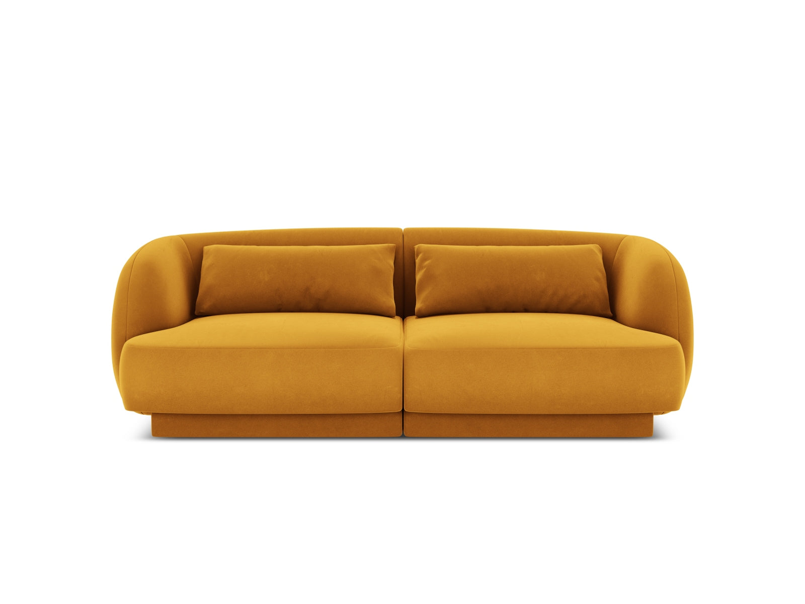 Tulum Velour Sofa 2 Sitzer 90cm in Yellow-Bluvel präsentiert im Onlineshop von KAQTU Design AG. 2er Sofa ist von Cosmopolitan Design