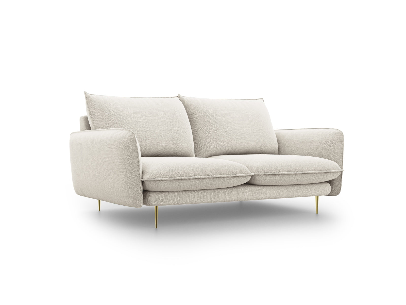 Vienna Sofa 2 Sitzer 92cm in Light Beige/Gold präsentiert im Onlineshop von KAQTU Design AG. 2er Sofa ist von Cosmopolitan Design