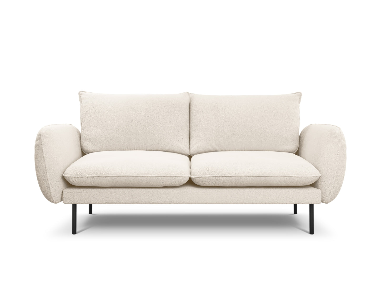Vienna Boucle Sofa 2 Sitzer 92cm in Beige/Schwarz präsentiert im Onlineshop von KAQTU Design AG. 3er Sofa ist von Cosmopolitan Design