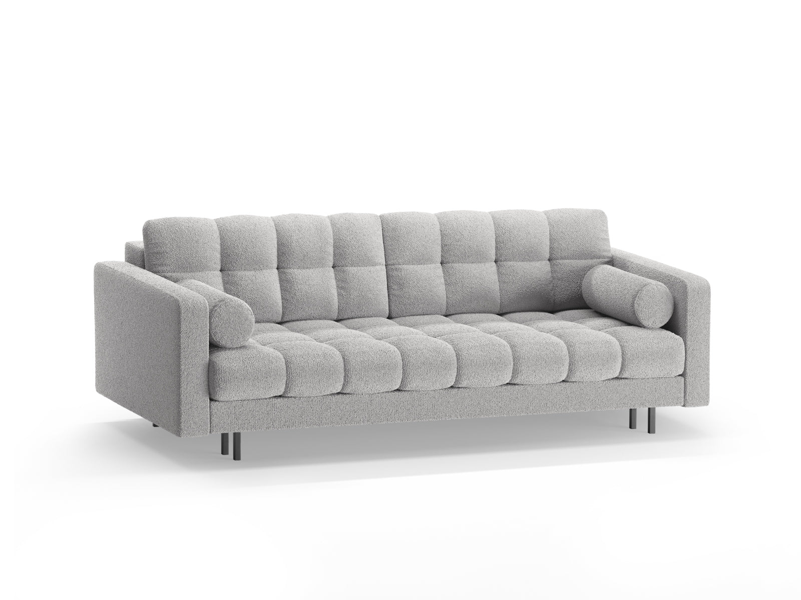 Elegantes 3-Sitzer Sofa Bali in Light Grey-Baloo, ideal für Wohnräume, bietet Schlaffunktion und praktischen Stauraum.