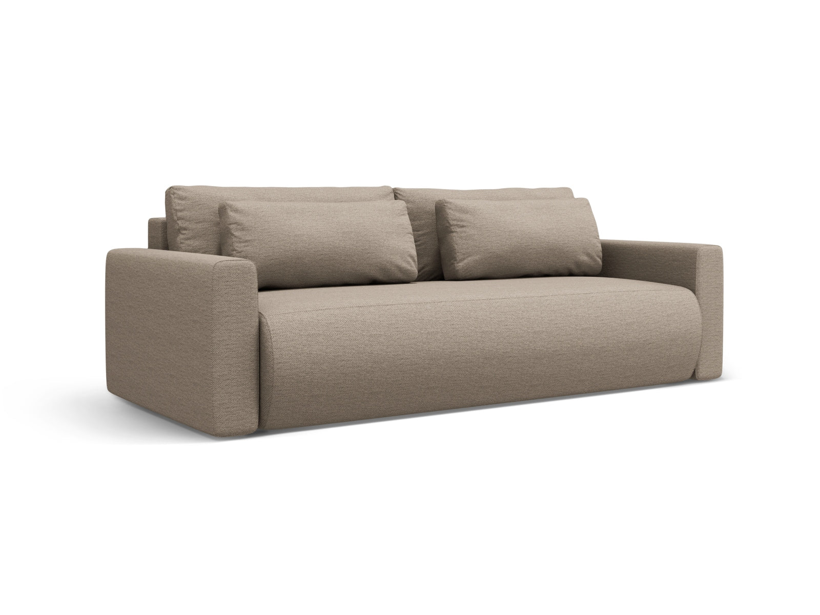Elegantes Belfast Sofa in Dark Beige-Heritage, 3-Sitzer mit Schlaffunktion und praktischem Stauraum, ideal für modernes Wohnen.
