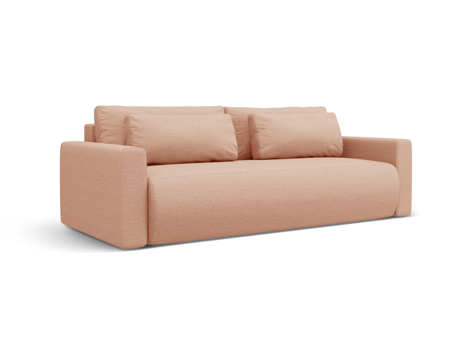 Elegantes Belfast Sofa in Peach-Heritage, 3-Sitzer mit Schlaffunktion und praktischem Stauraum, ideal für modernes Wohnen.